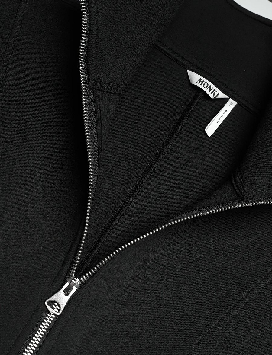 Monki - Volume scuba jacket - light jackets - black dark - 2