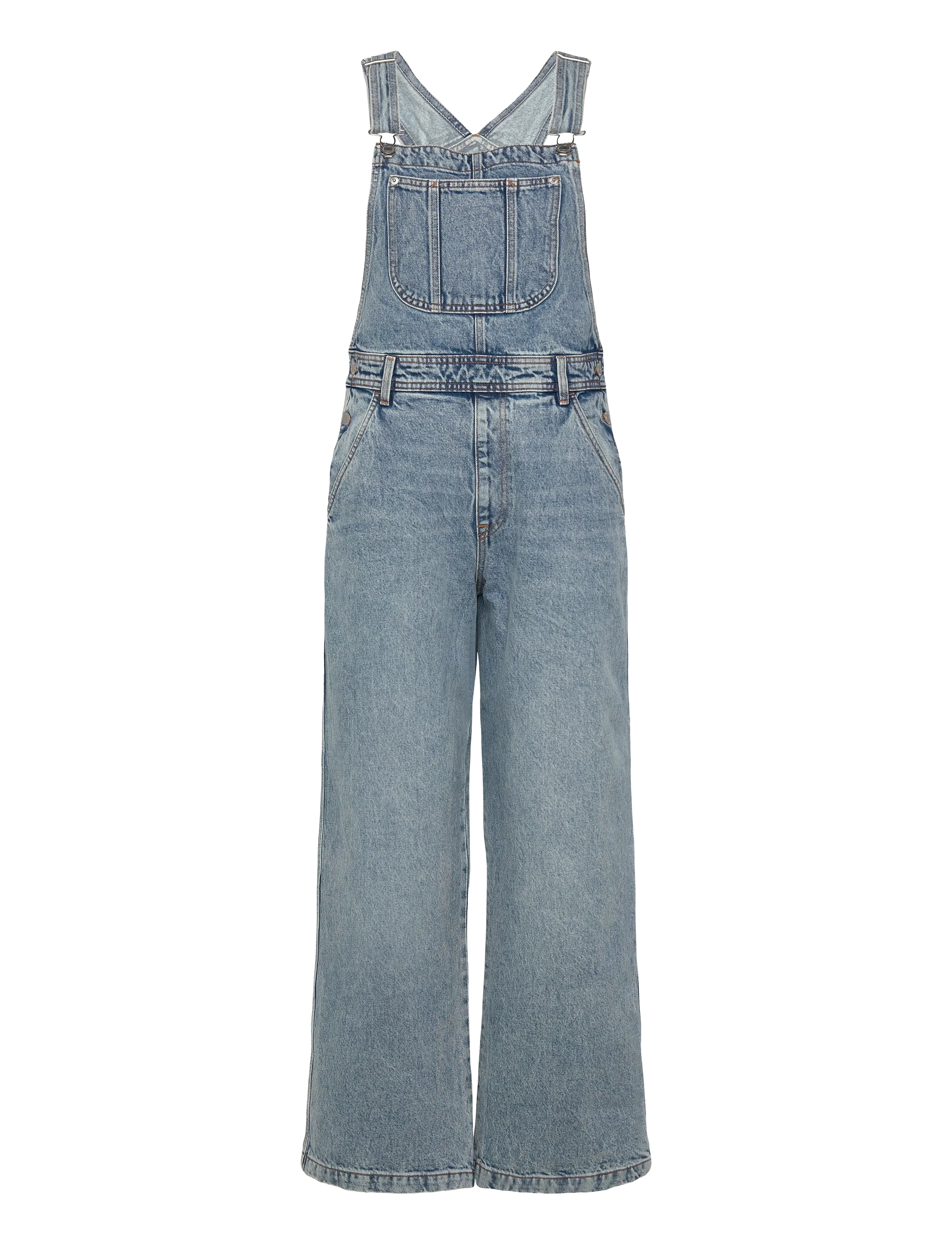 Monki Denim dungaree - Jumpsuits - DENIM BLUE LIGHT / blue