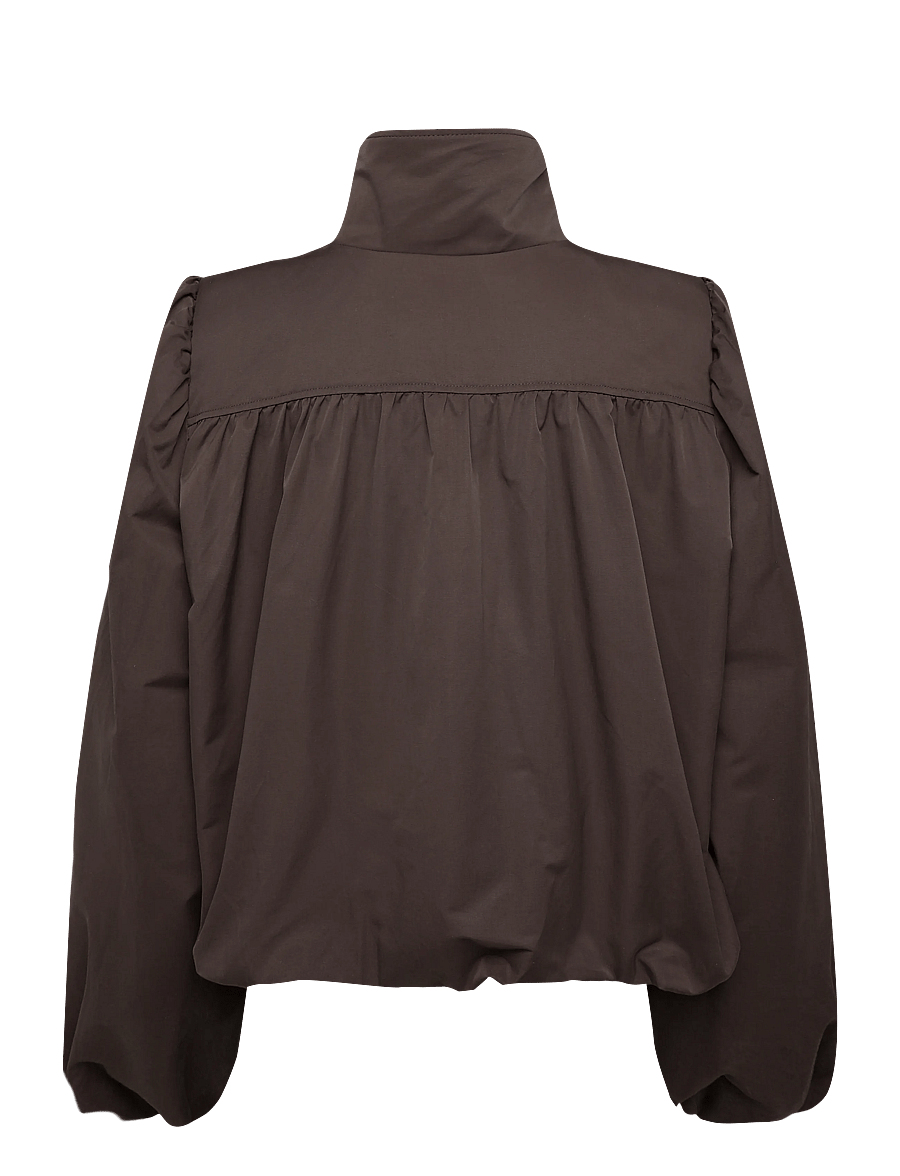 Monki - Oversized Funnel‑Neck Track Jacket - Õhukesed jakid - brown dark - 1