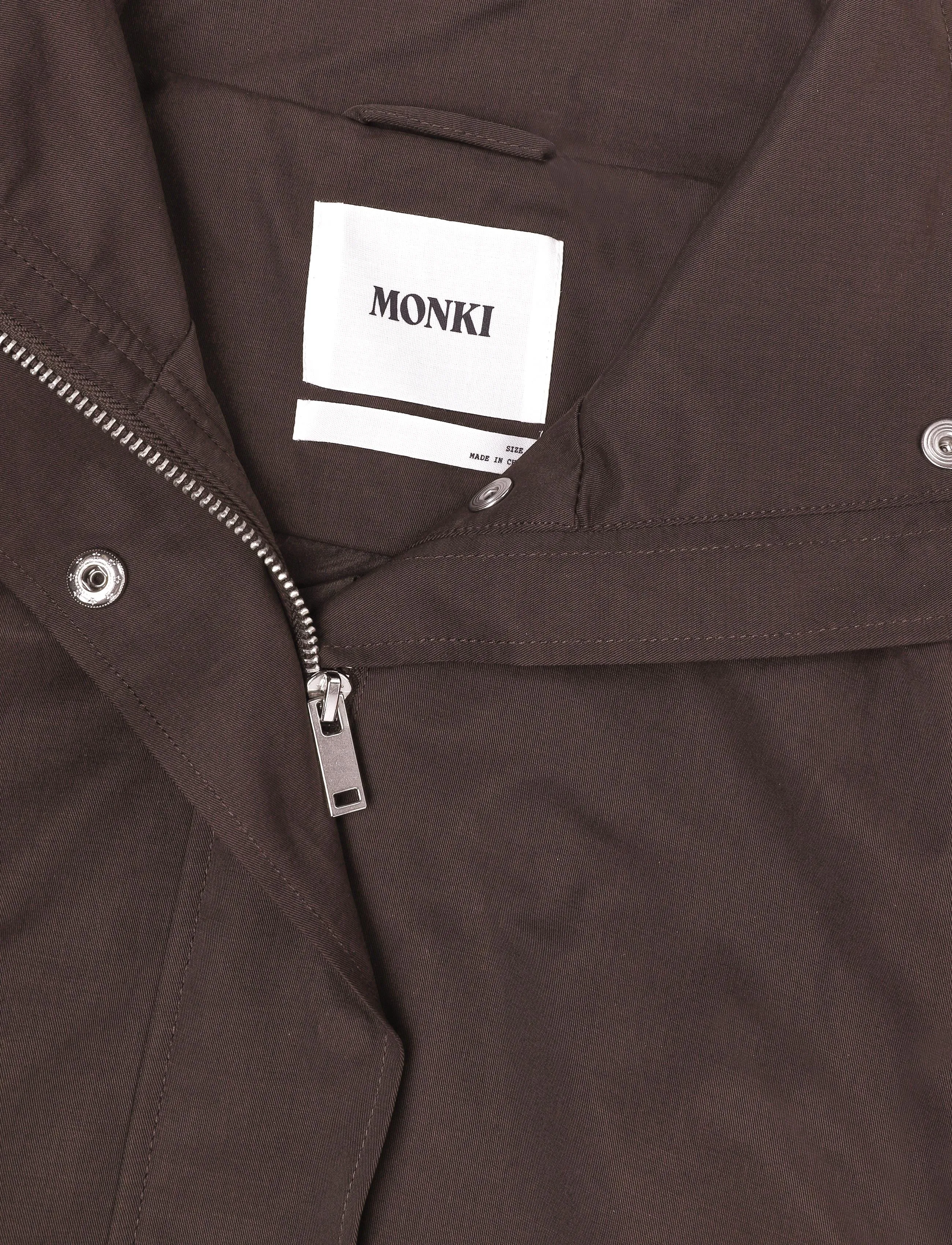 Monki - Faux fur collar jacket - brown dark - 2