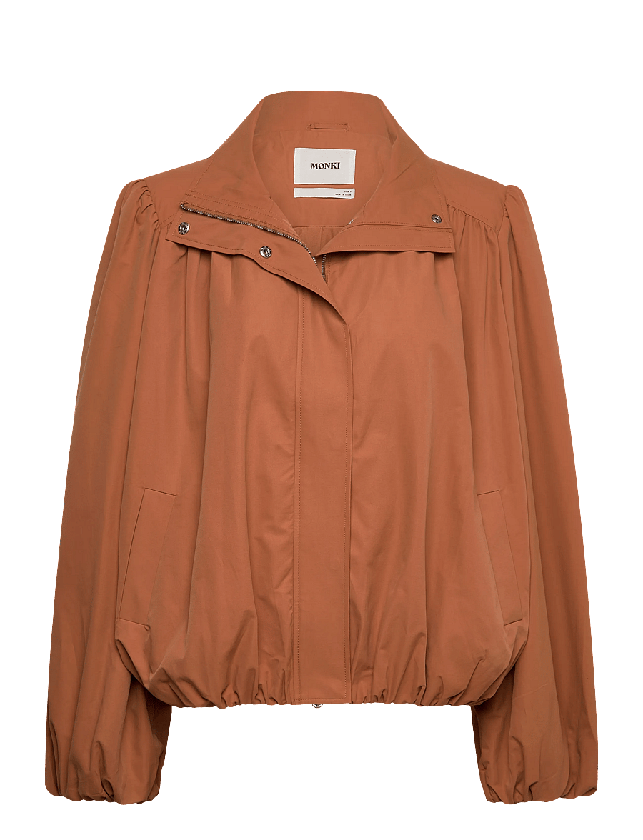 Monki - Oversized Funnel‑Neck Track Jacket - leichte jacken - brown medium dusty - 1