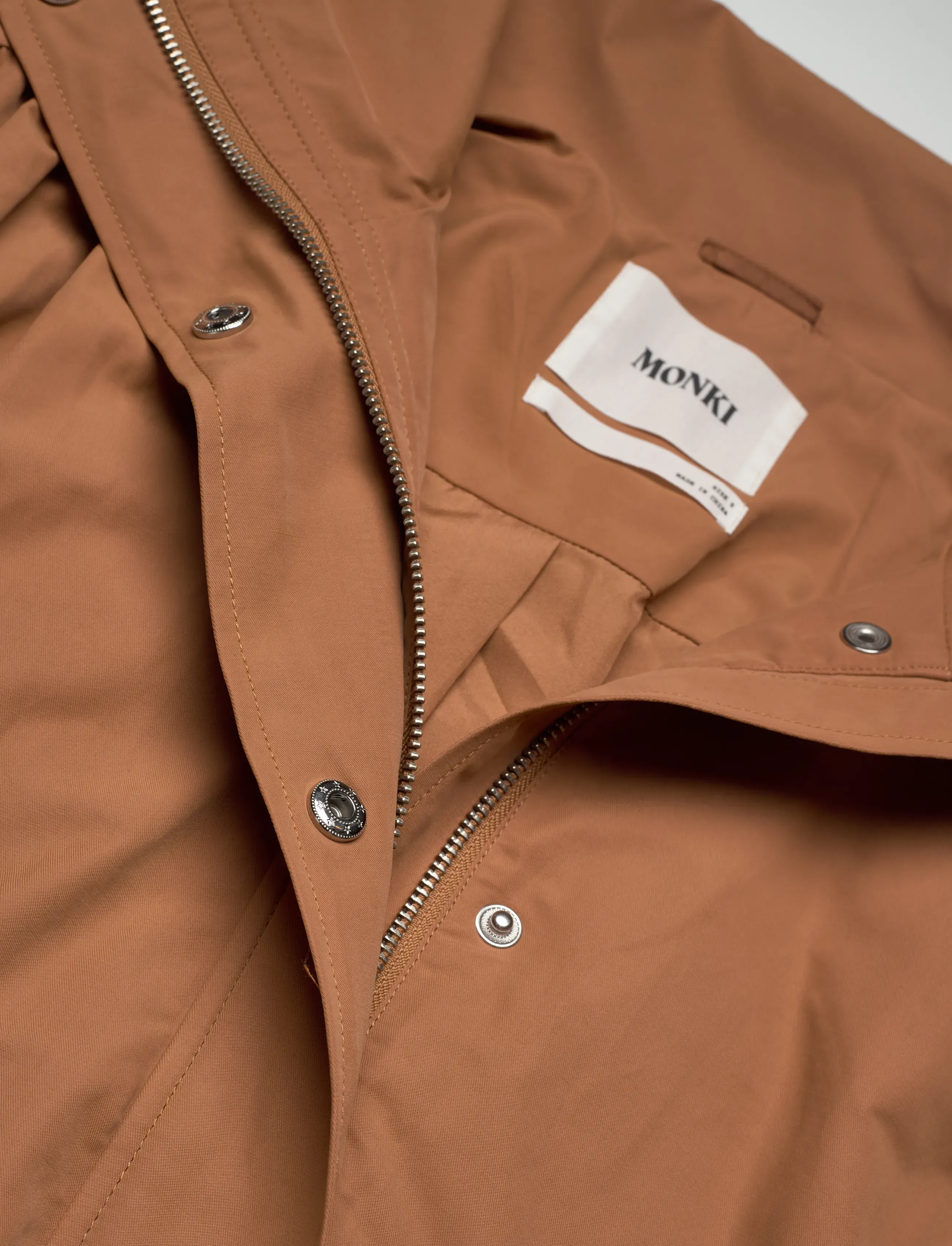 Monki - Oversized Funnel‑Neck Track Jacket - leichte jacken - brown medium dusty - 4