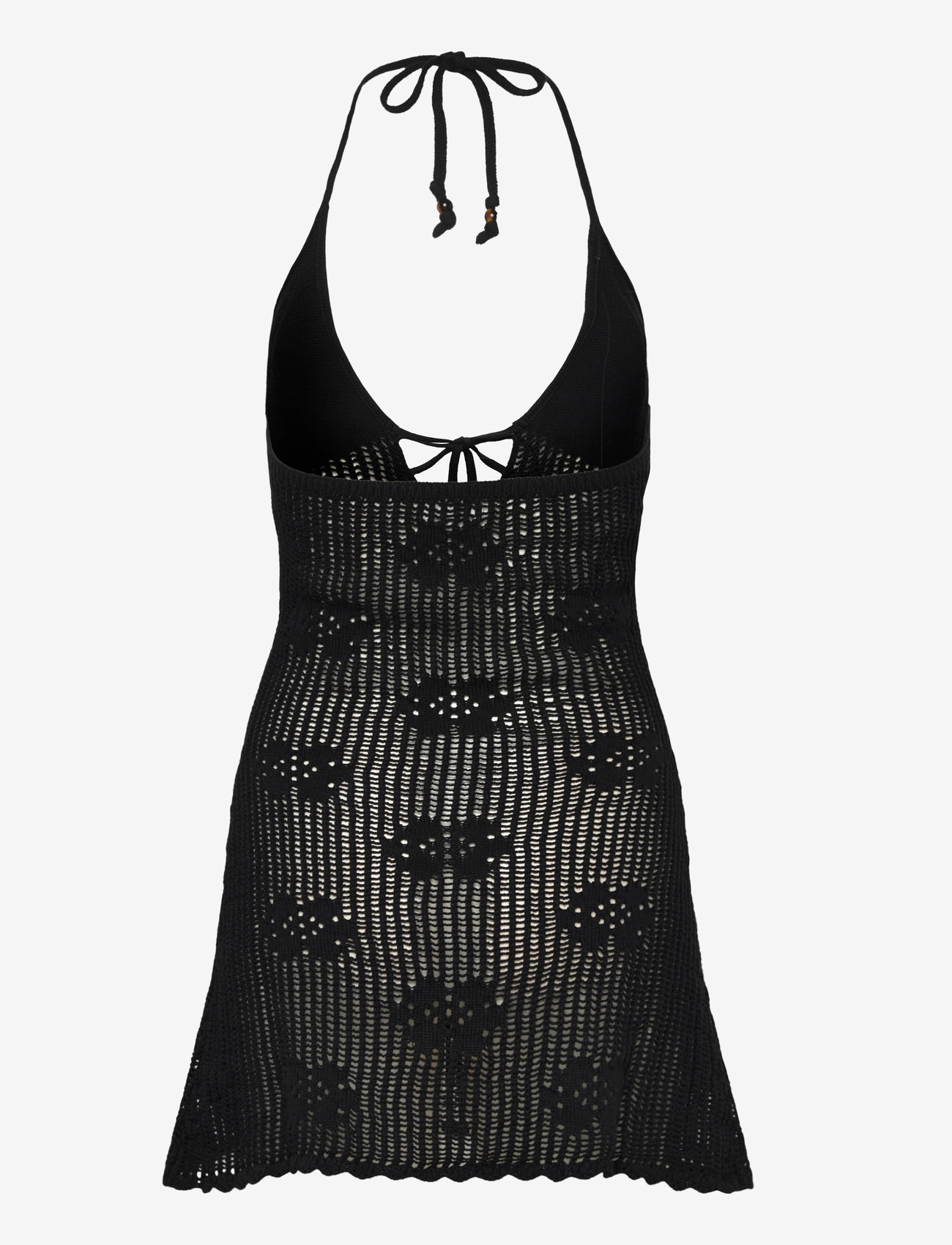 Monki - Halterneck knitted mini dress - knitted dresses - black dark - 1