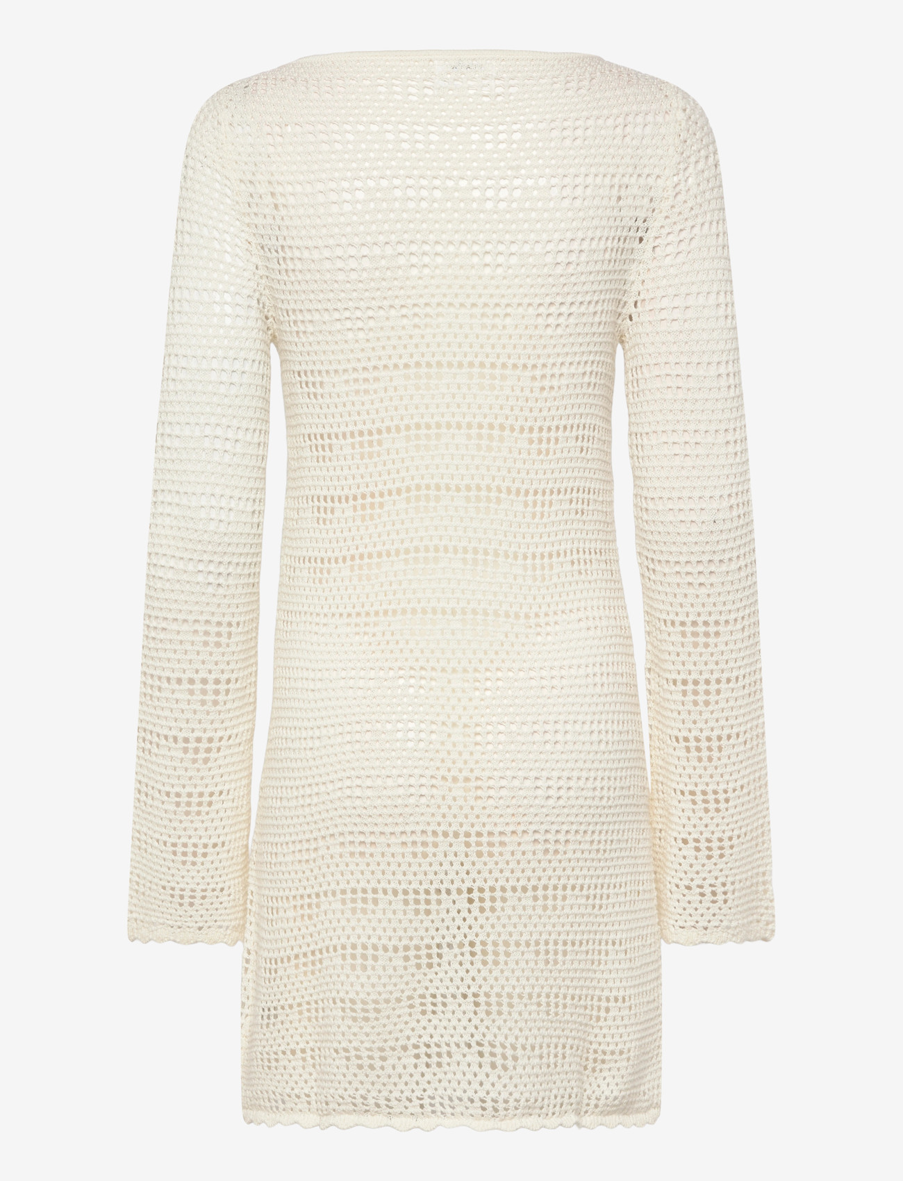 Monki - Longsleeved knitted dress - strikkjoler - white dusty light - 1