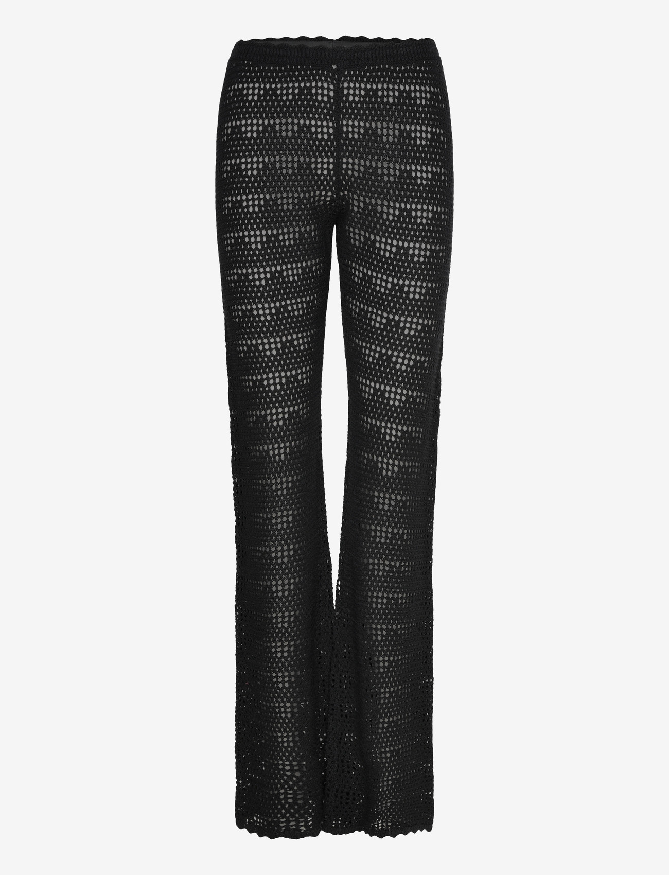 Monki - Knitted trousers - flare bukser - black dark - 0