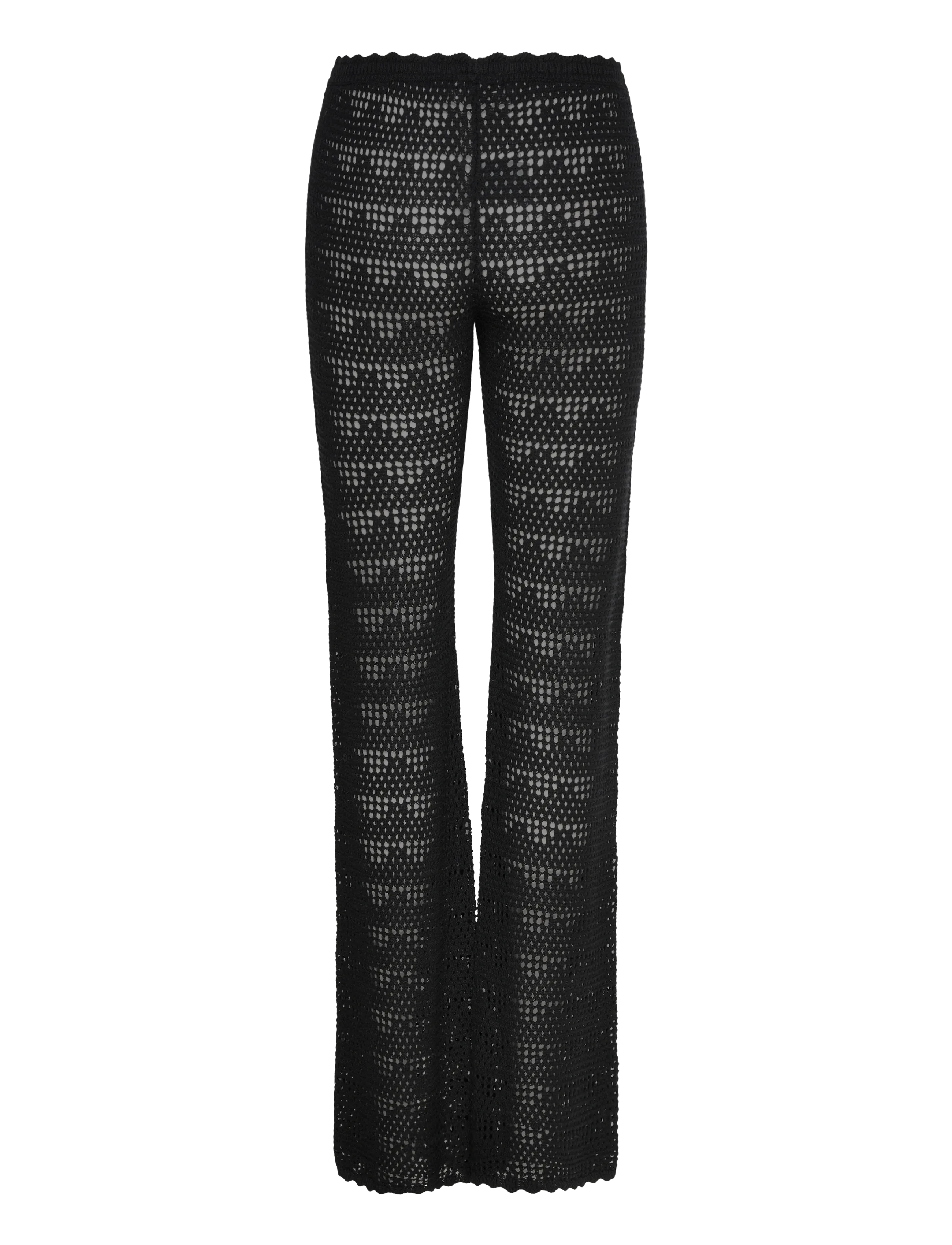 Monki - Knitted trousers - schlaghosen - black dark - 1