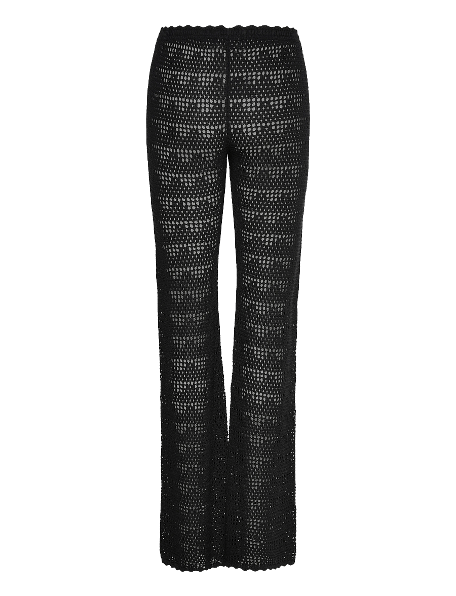 Monki - Knitted trousers - flare bukser - black dark - 1