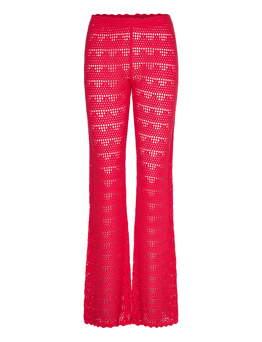 Monki - Knitted trousers - schlaghosen - red bright - 0