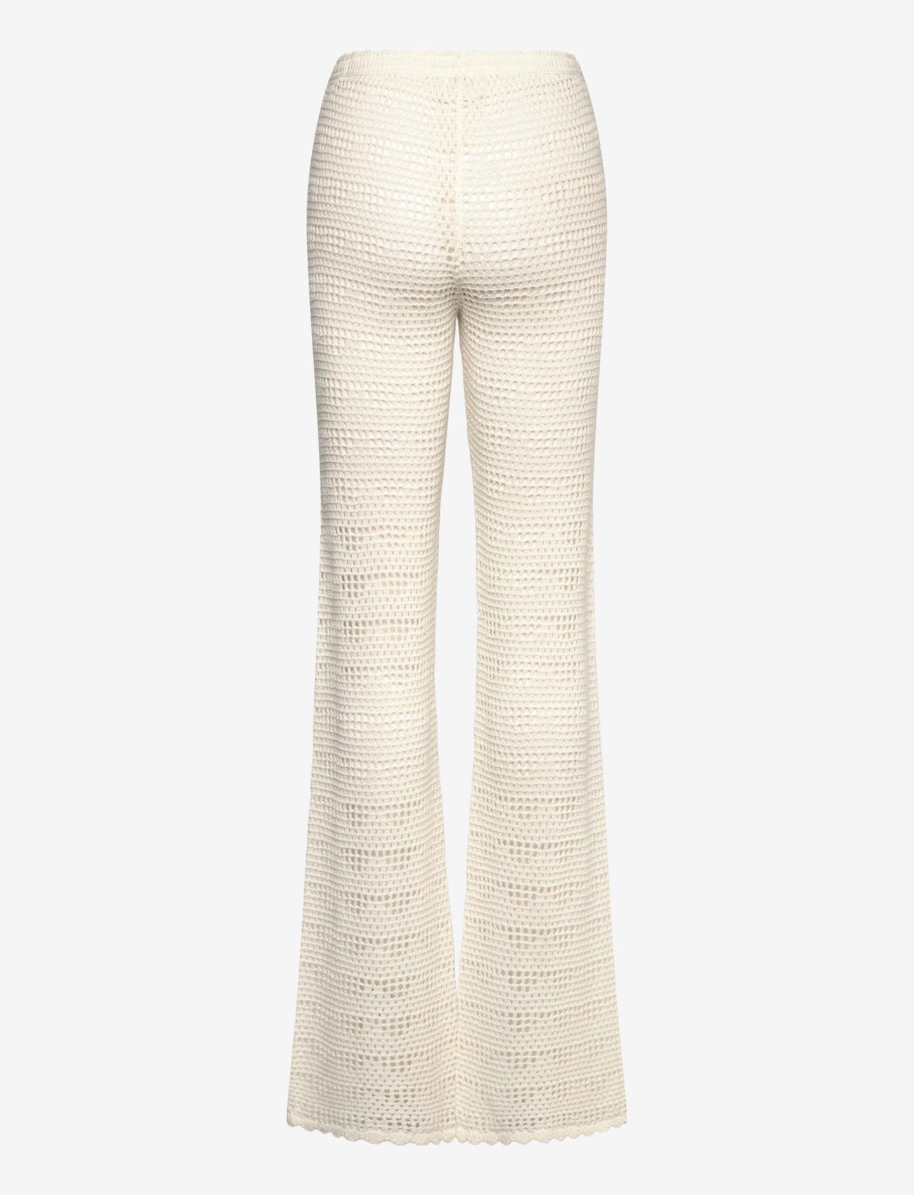 Monki - Knitted trousers - alt laiad püksid - white dusty light - 1