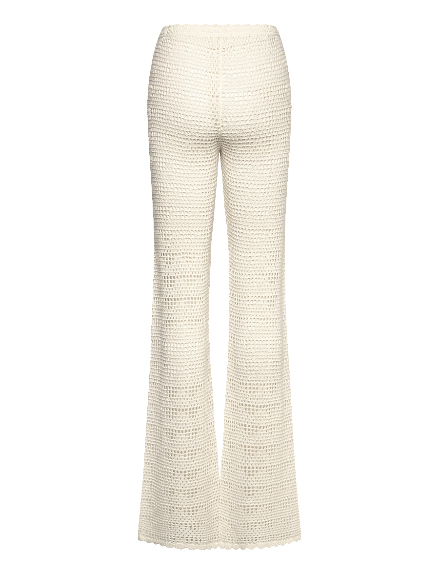 Monki - Knitted trousers - schlaghosen - white dusty light - 1