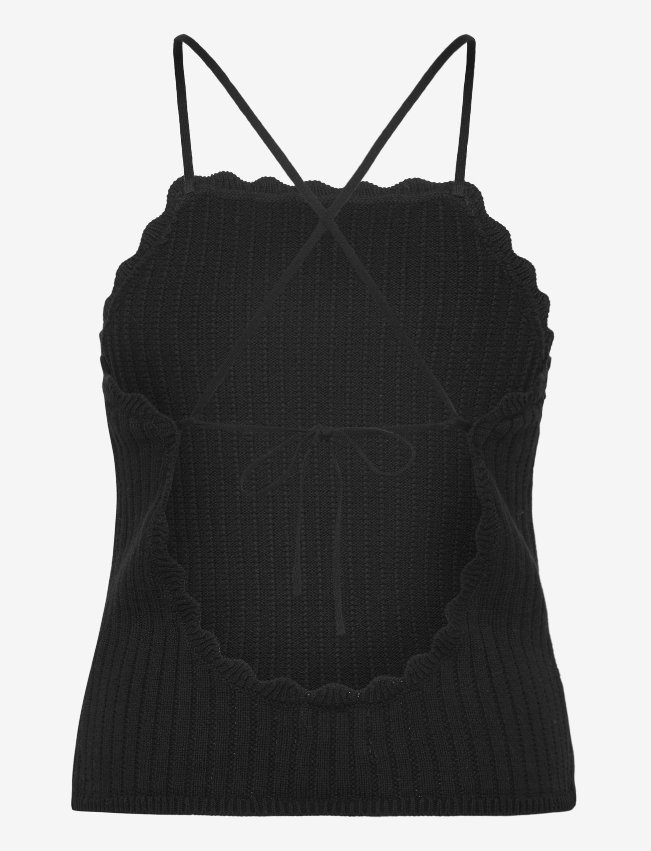 Monki - Open back knitted top - tanktops - black dark - 1