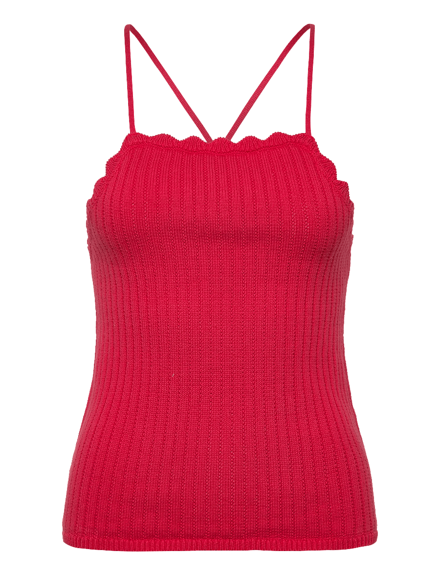 Monki - Open back knitted top - varrukateta topid - red bright - 0