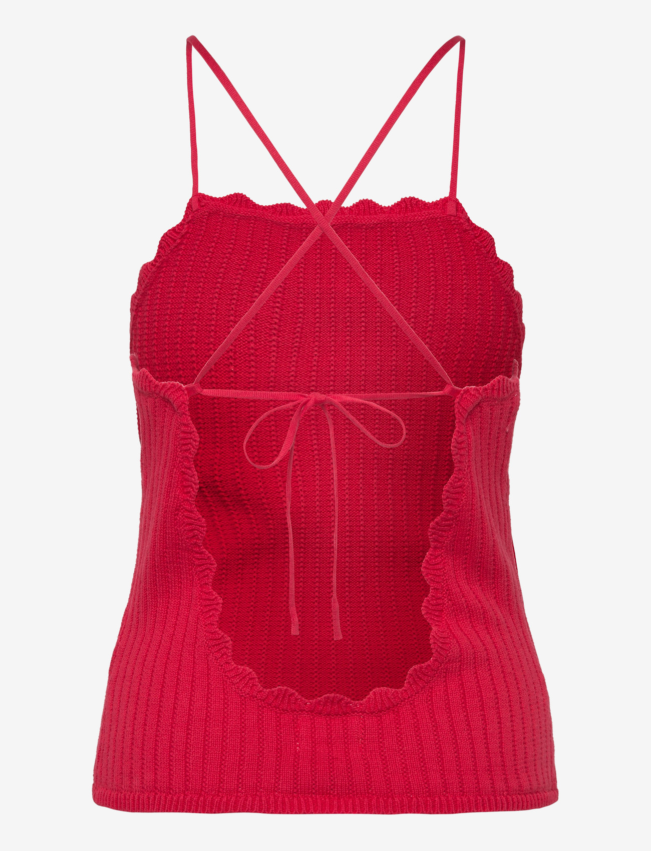Monki - Open back knitted top - sleeveless tops - red bright - 1