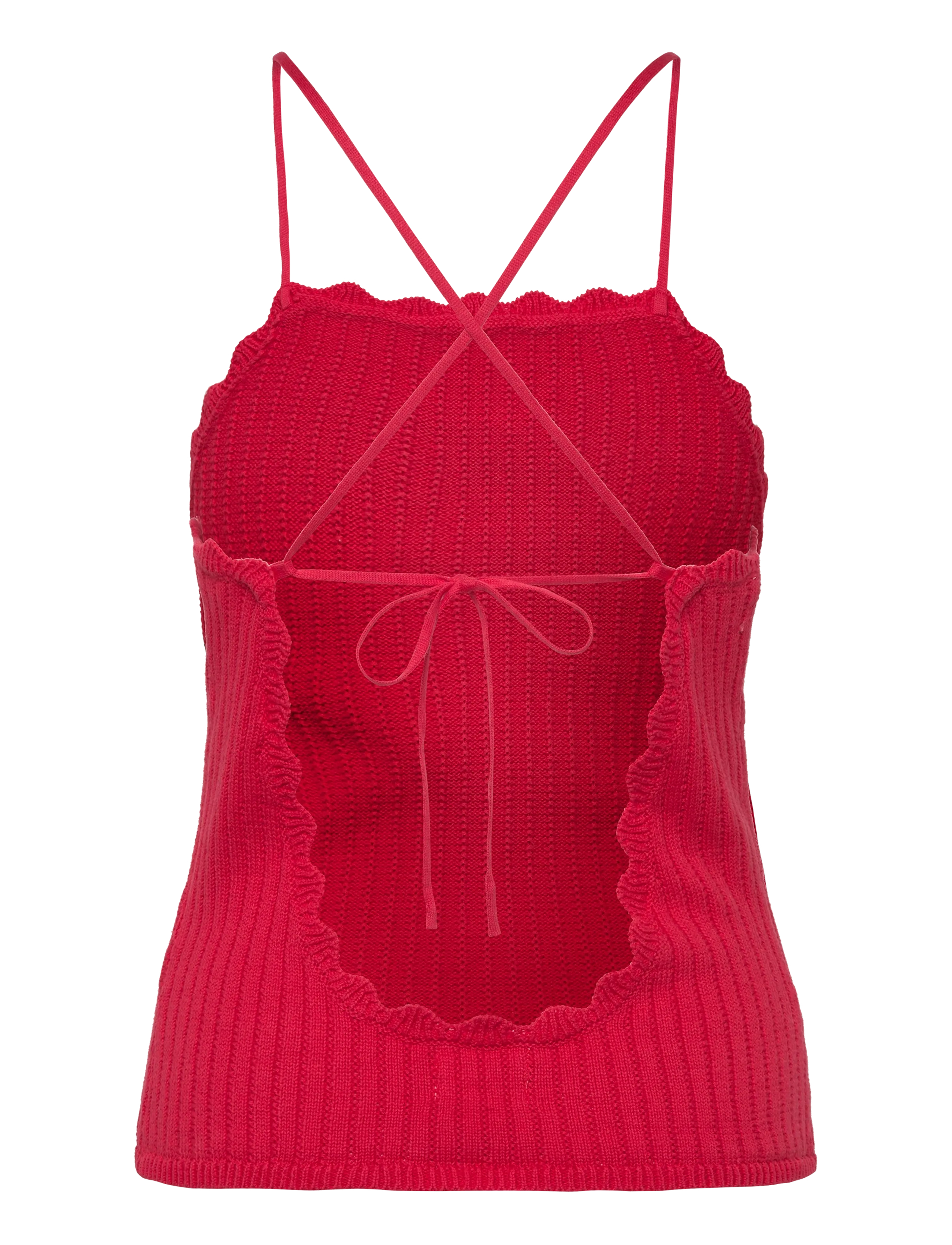 Monki - Open back knitted top - tanktops - red bright - 1