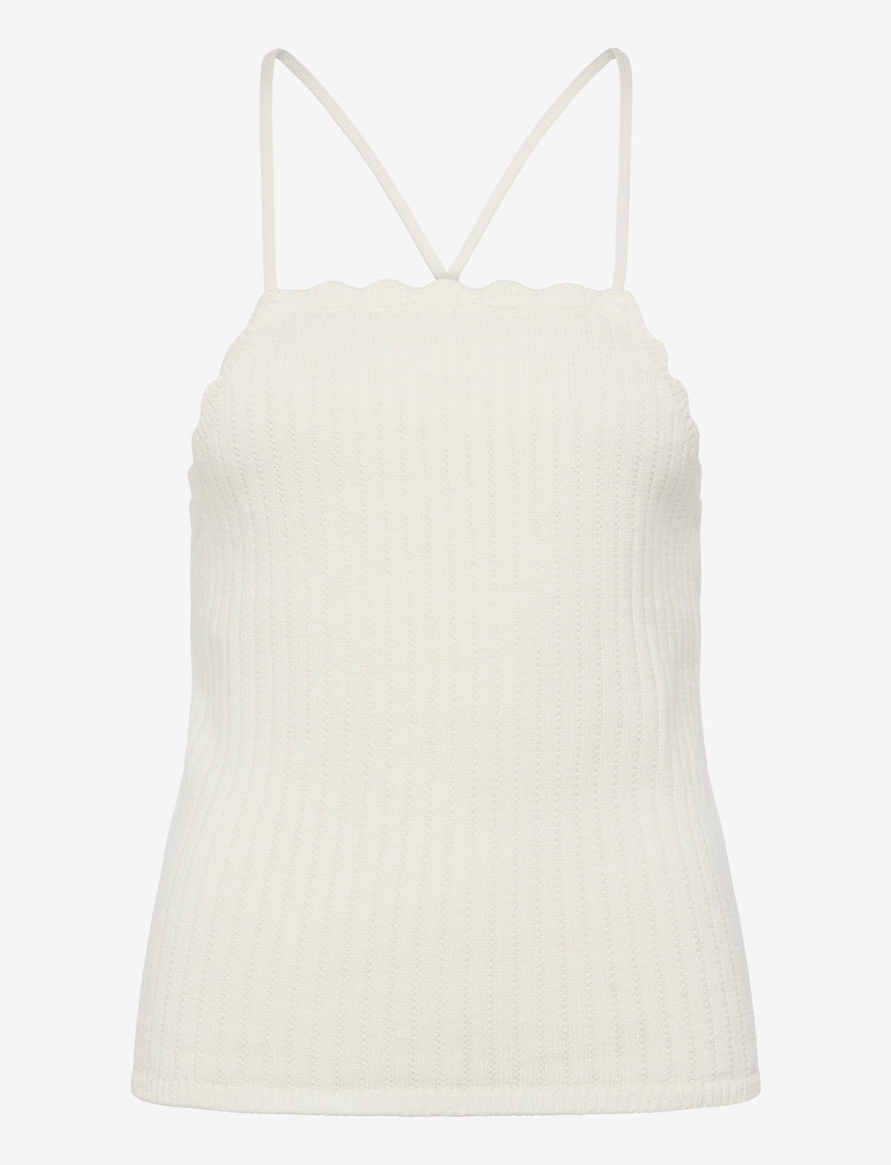 Monki - Open back knitted top - sleeveless tops - white dusty light - 0