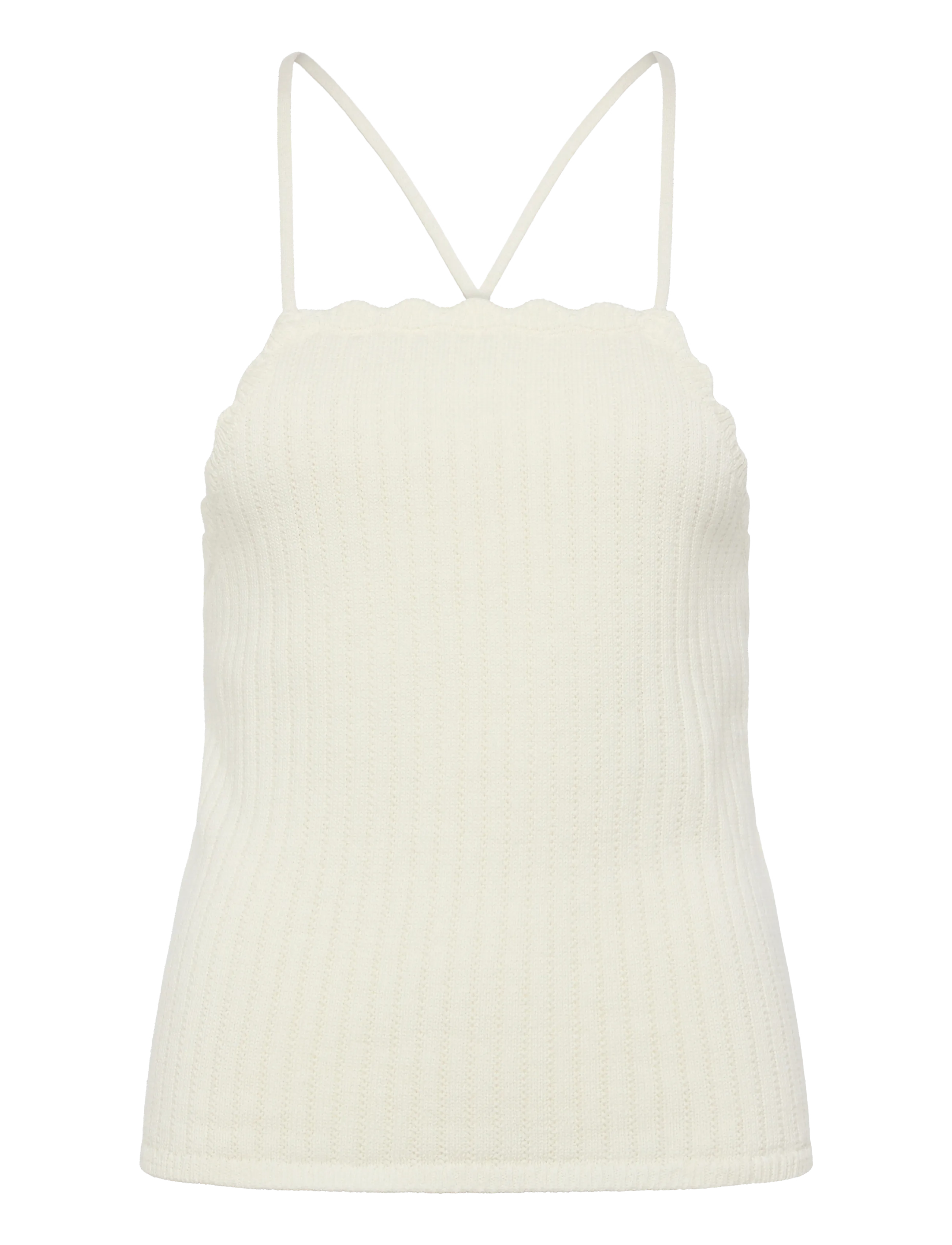 Monki Open back knitted top - T-shirts & Tops - WHITE DUSTY LIGHT / cream