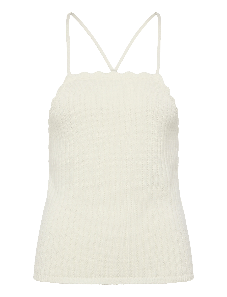 Monki - Open back knitted top - sleeveless tops - white dusty light - 0
