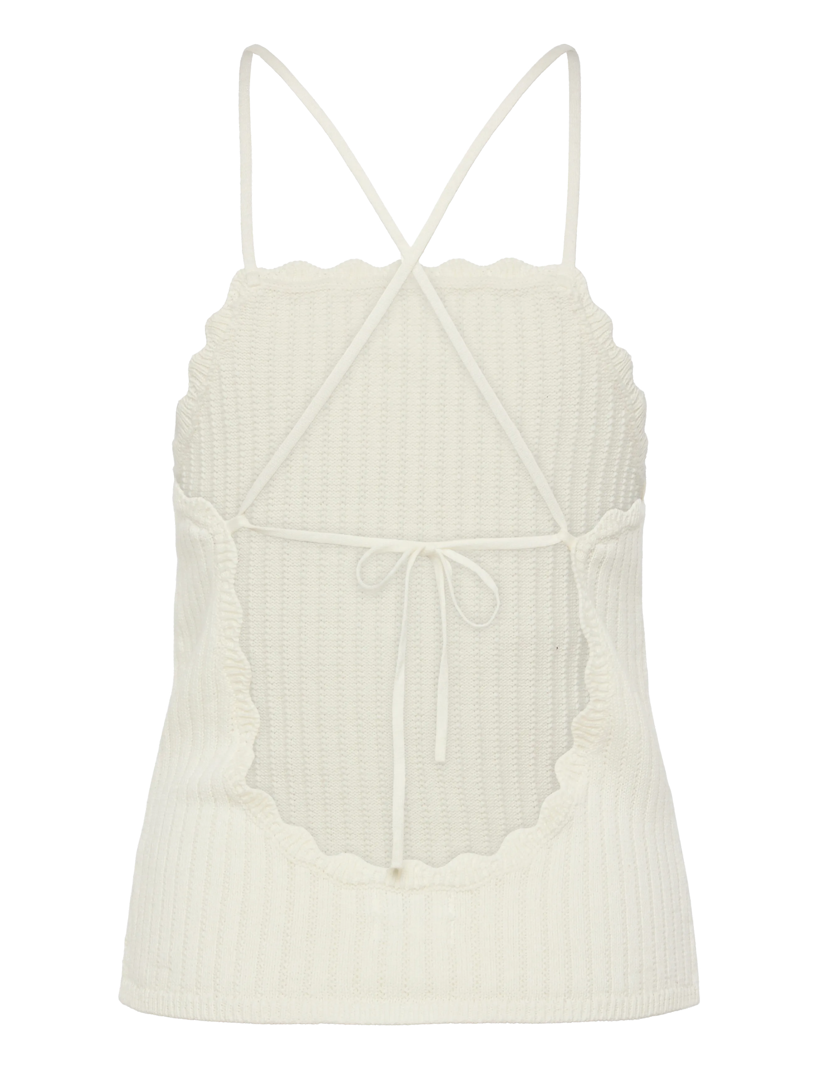 Monki - Open back knitted top - Ärmellose tops - white dusty light - 1