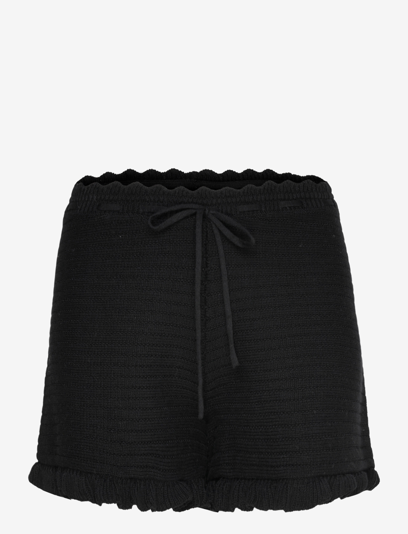 Monki - Mini knitted shorts - casual shorts - black dark - 0