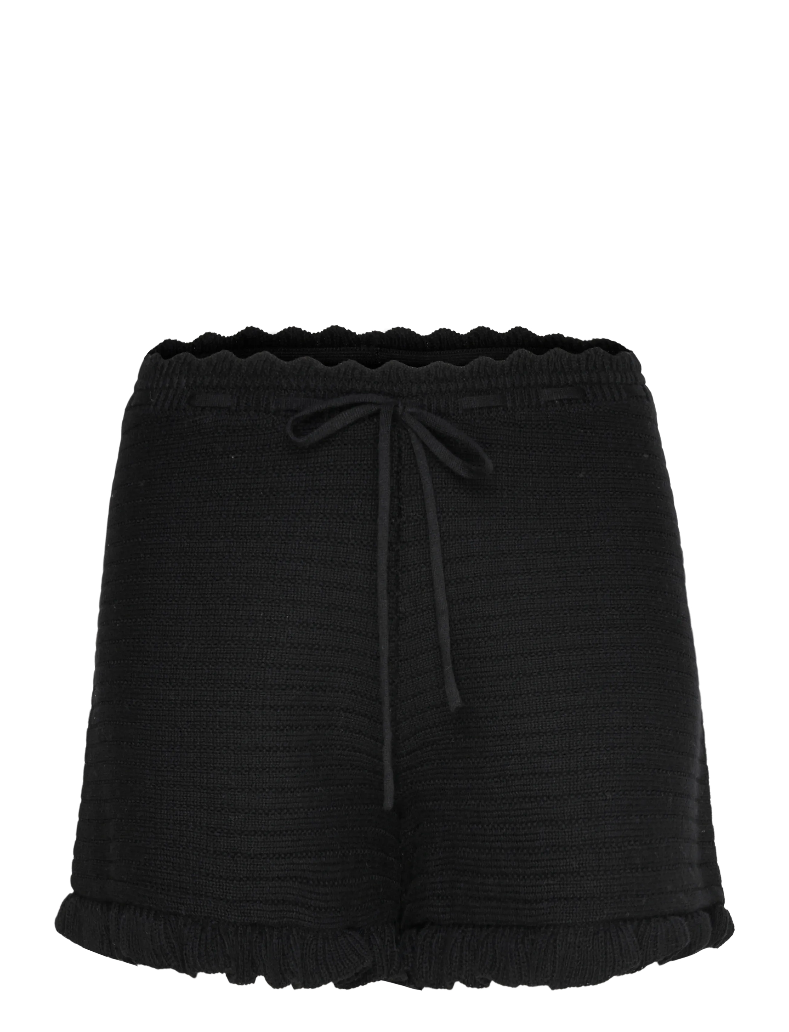 Monki Mini knitted shorts - Riided - BLACK DARK / black