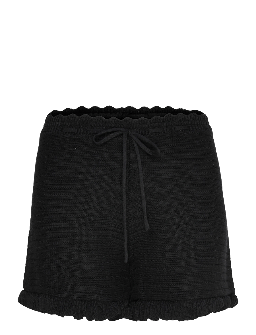 Monki - Mini knitted shorts - freizeitshorts - black dark - 0