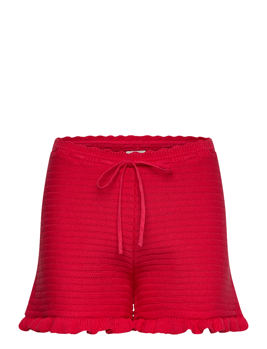 Monki - Mini knitted shorts - freizeitshorts - red bright - 0