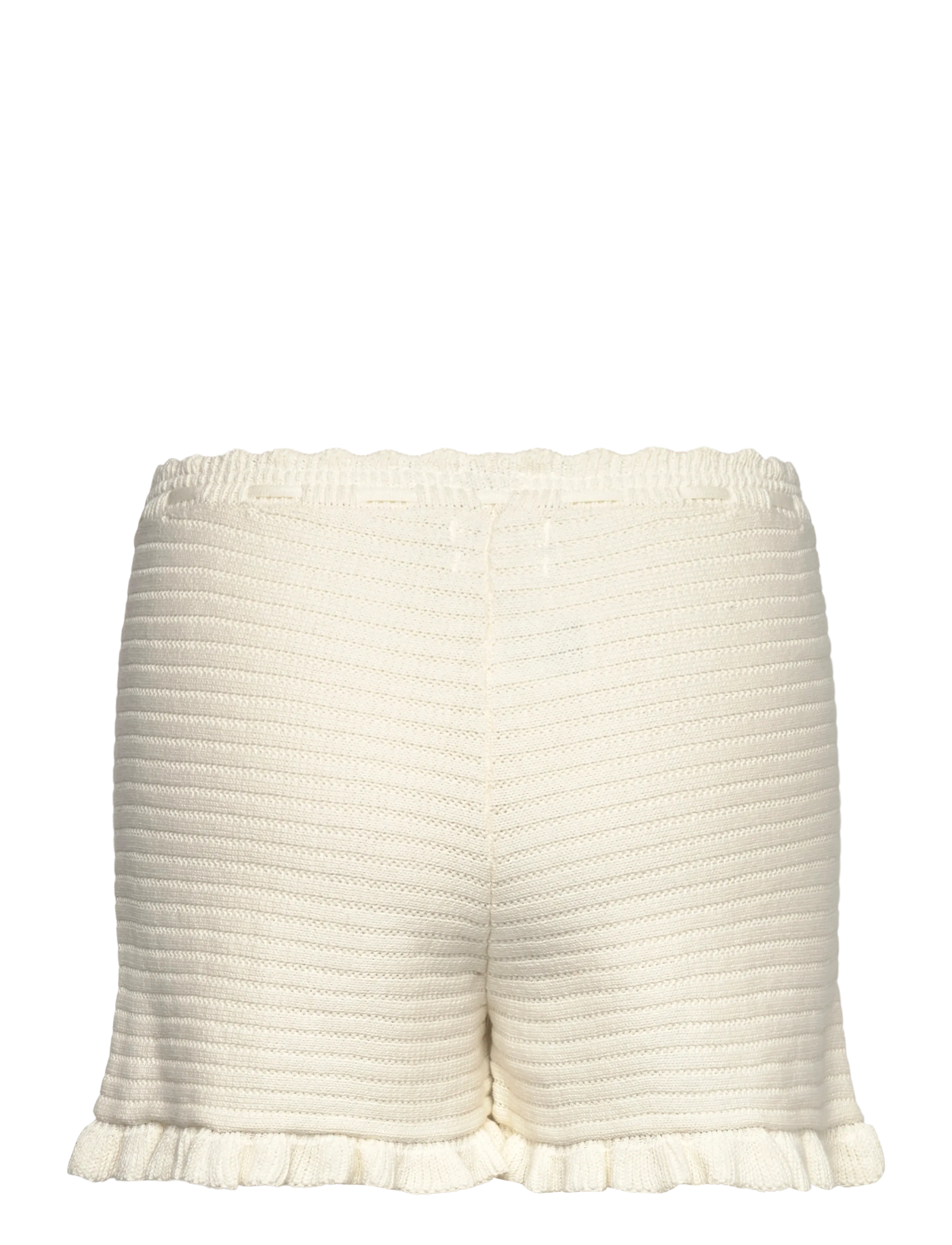 Monki - Mini knitted shorts - casual shorts - white dusty light - 1