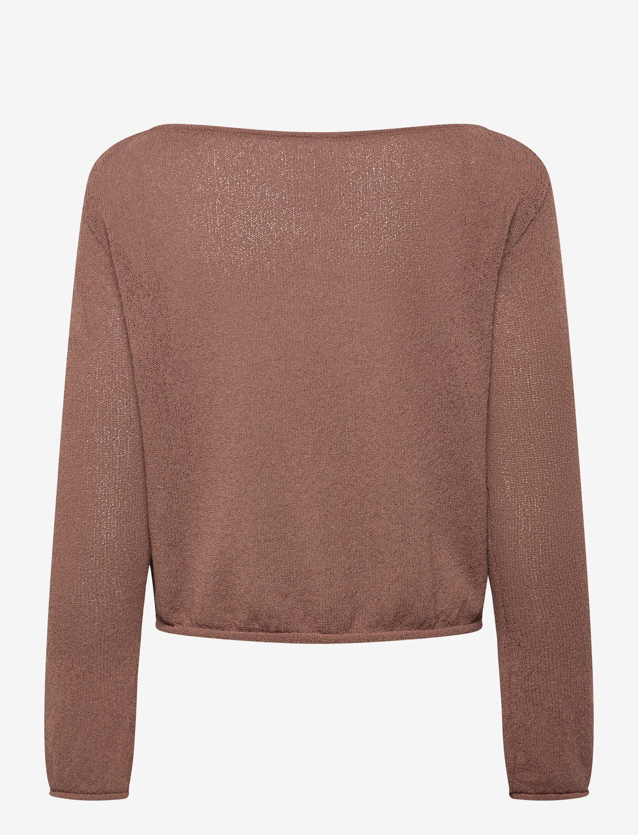 Monki - Boatneck knitted sweater - pullover - brown medium dusty - 1