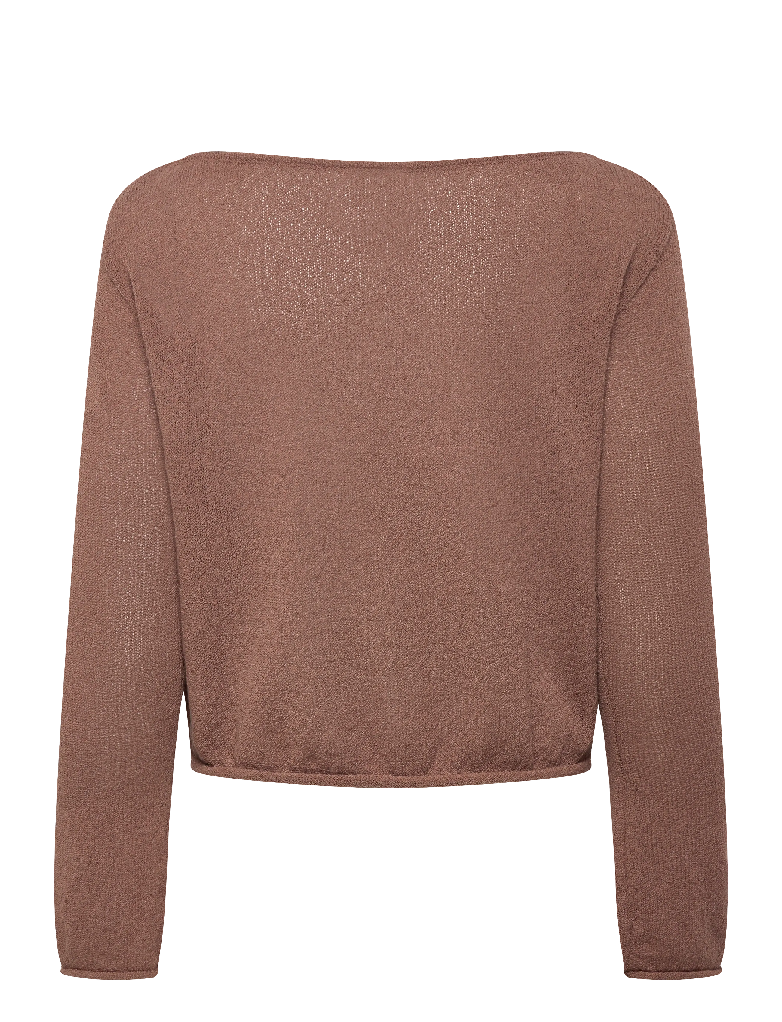 Monki - Boatneck knitted sweater - stickade tröjor - brown medium dusty - 1