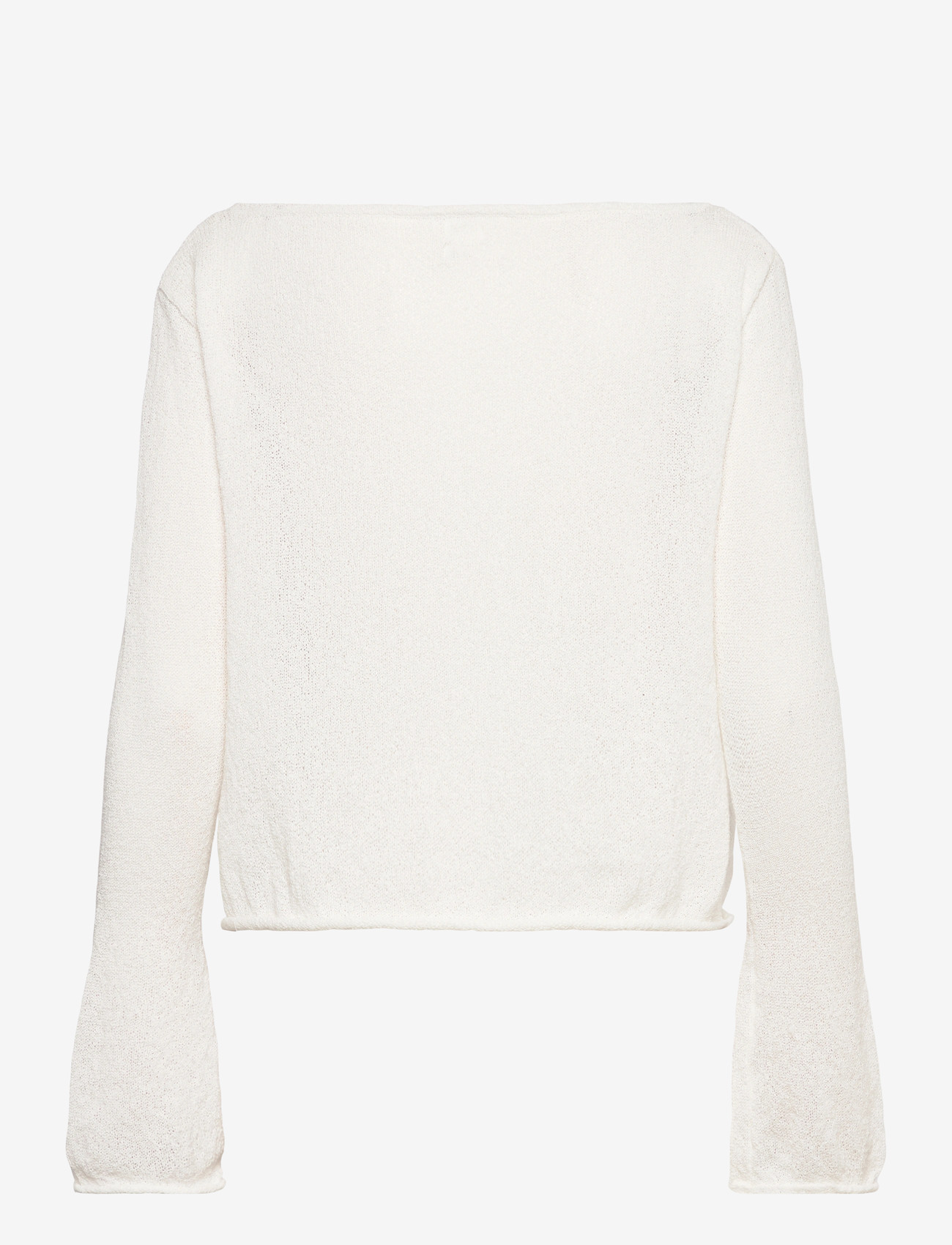 Monki - Boatneck knitted sweater - striktrøjer - white dusty light - 1