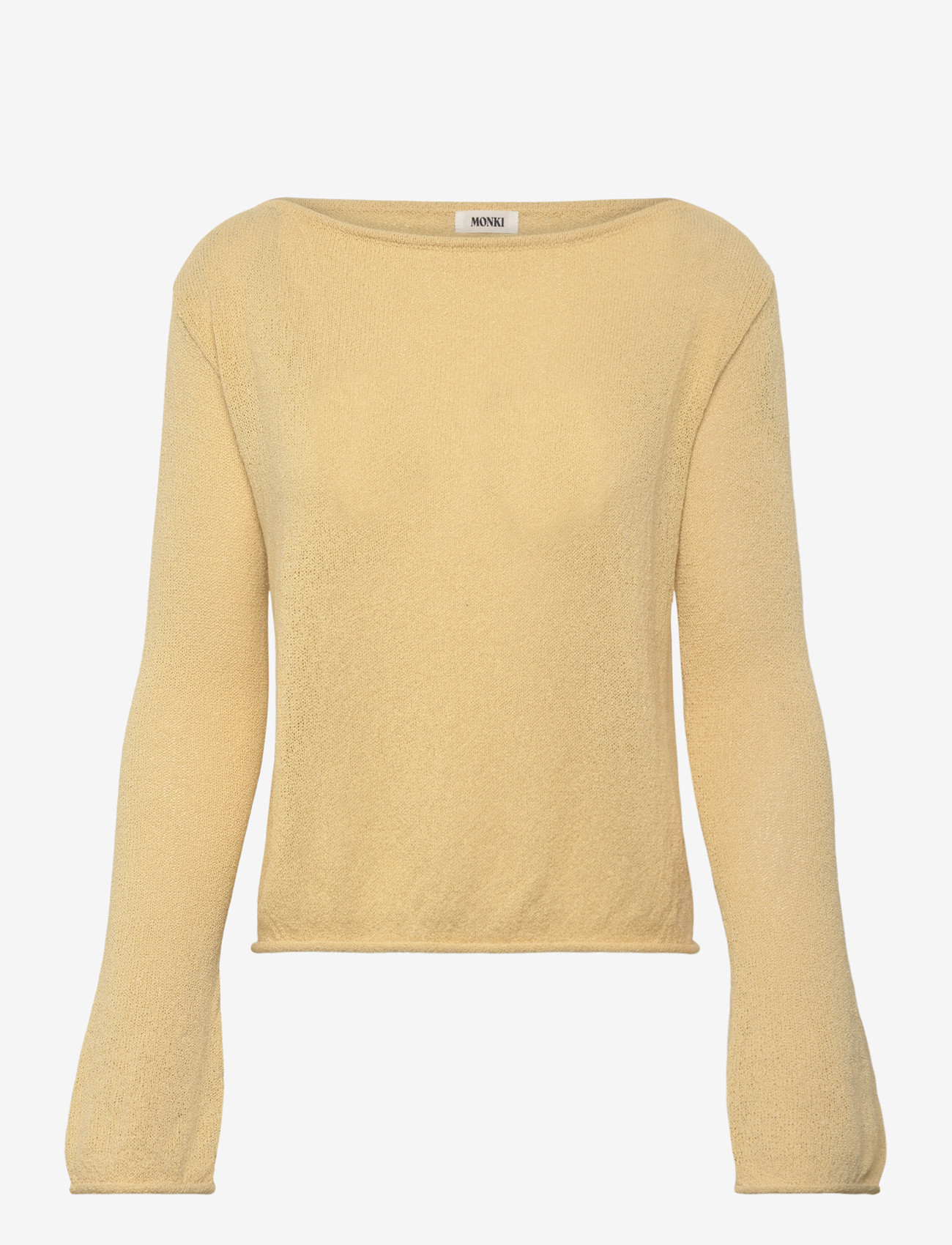 Monki - Boatneck knitted sweater - striktrøjer - yellow light - 0
