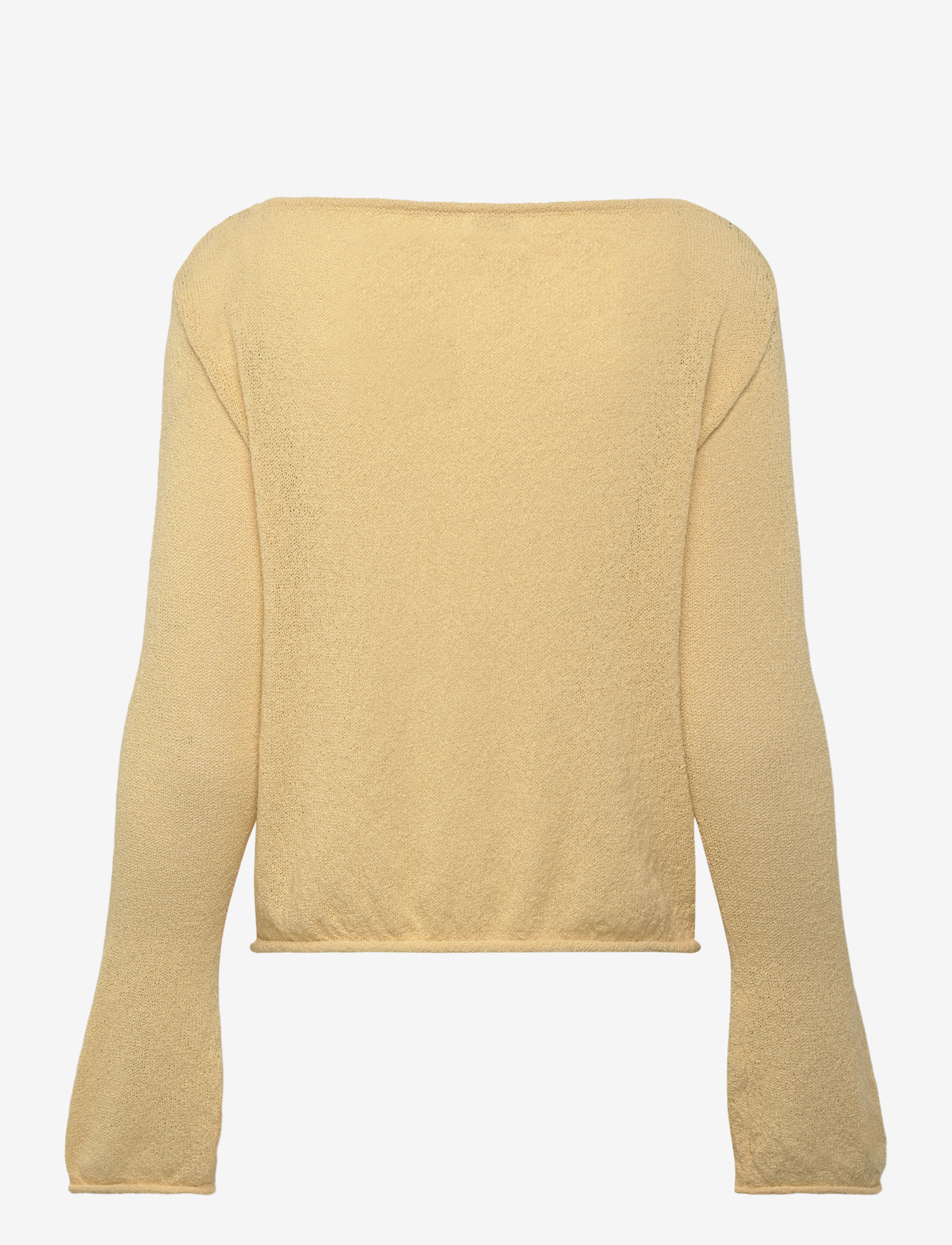 Monki - Boatneck knitted sweater - striktrøjer - yellow light - 1