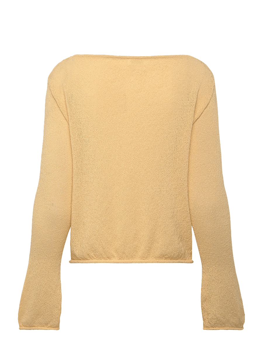 Monki - Boatneck knitted sweater - megztiniai - yellow light - 1