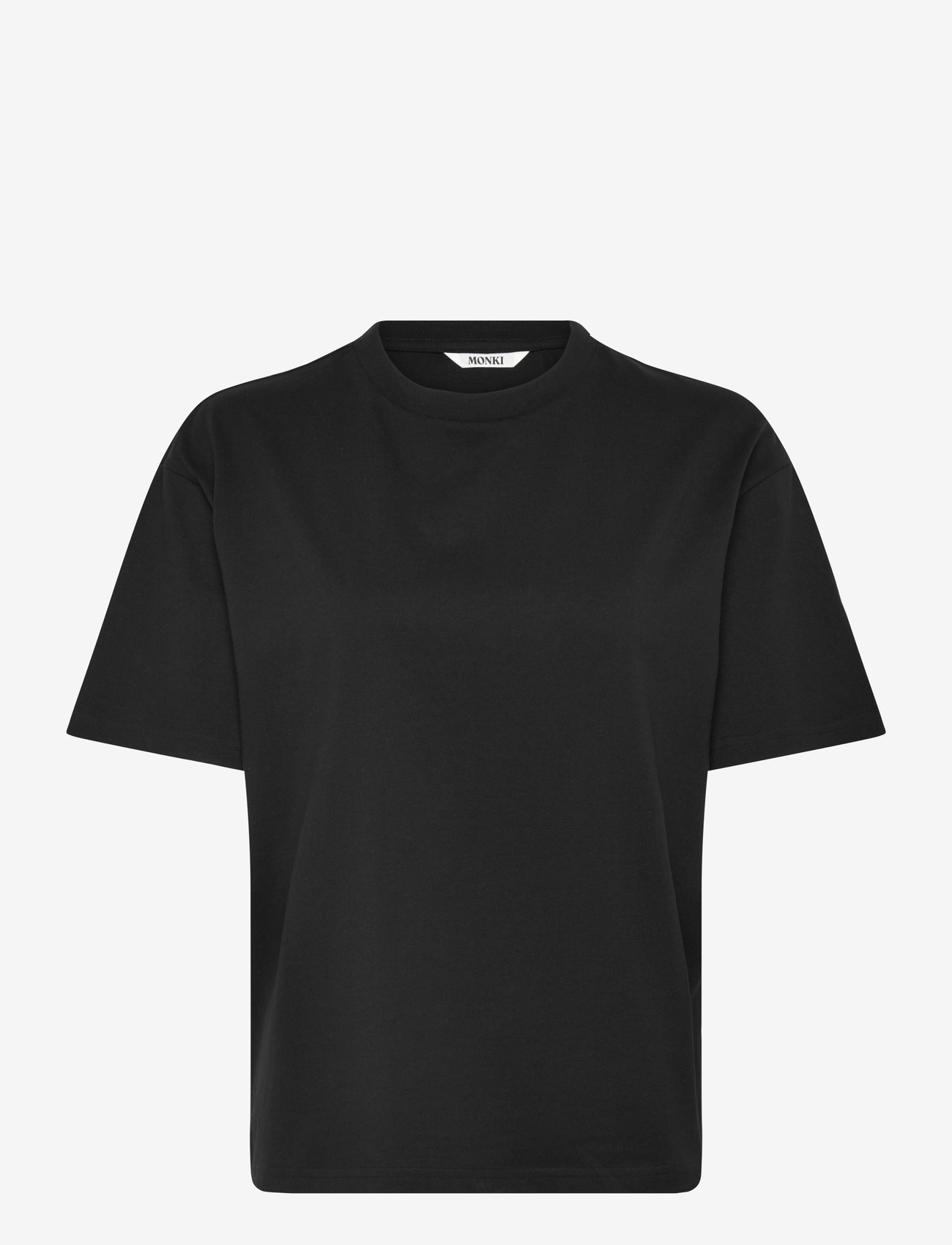 Monki - Boxy Cotton T-shirt - t-shirts - black dark - 0