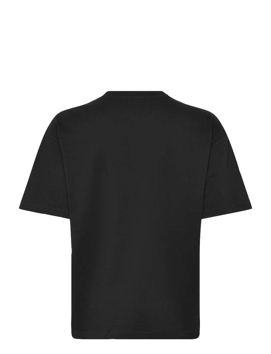 Monki - Boxy Cotton T-shirt - t-särgid - black dark - 1