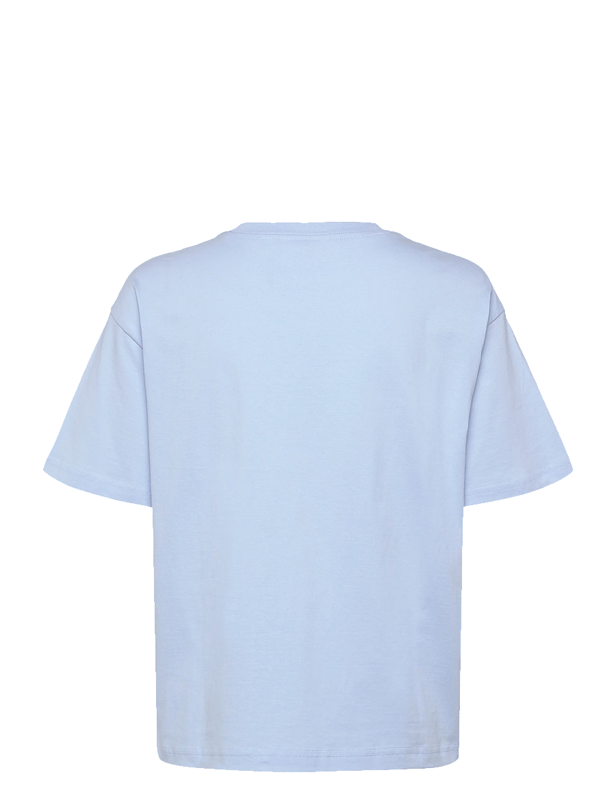 Monki - Boxy Cotton T-shirt - t-shirts - blue light - 1