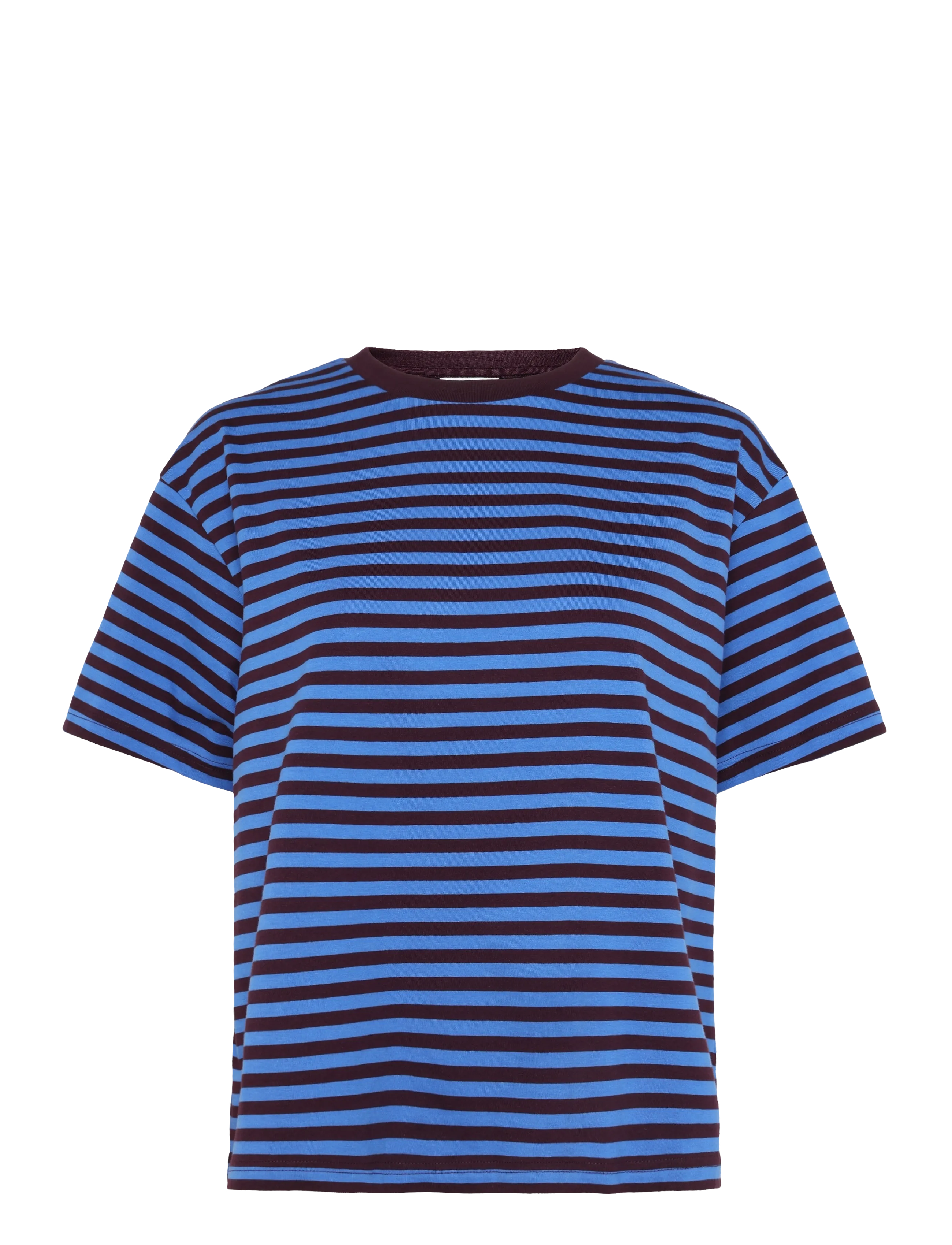 Monki Boxy Cotton T-Shirt, S, T-shirts & Oberteile, Blau - Short-sleeved, Frauen