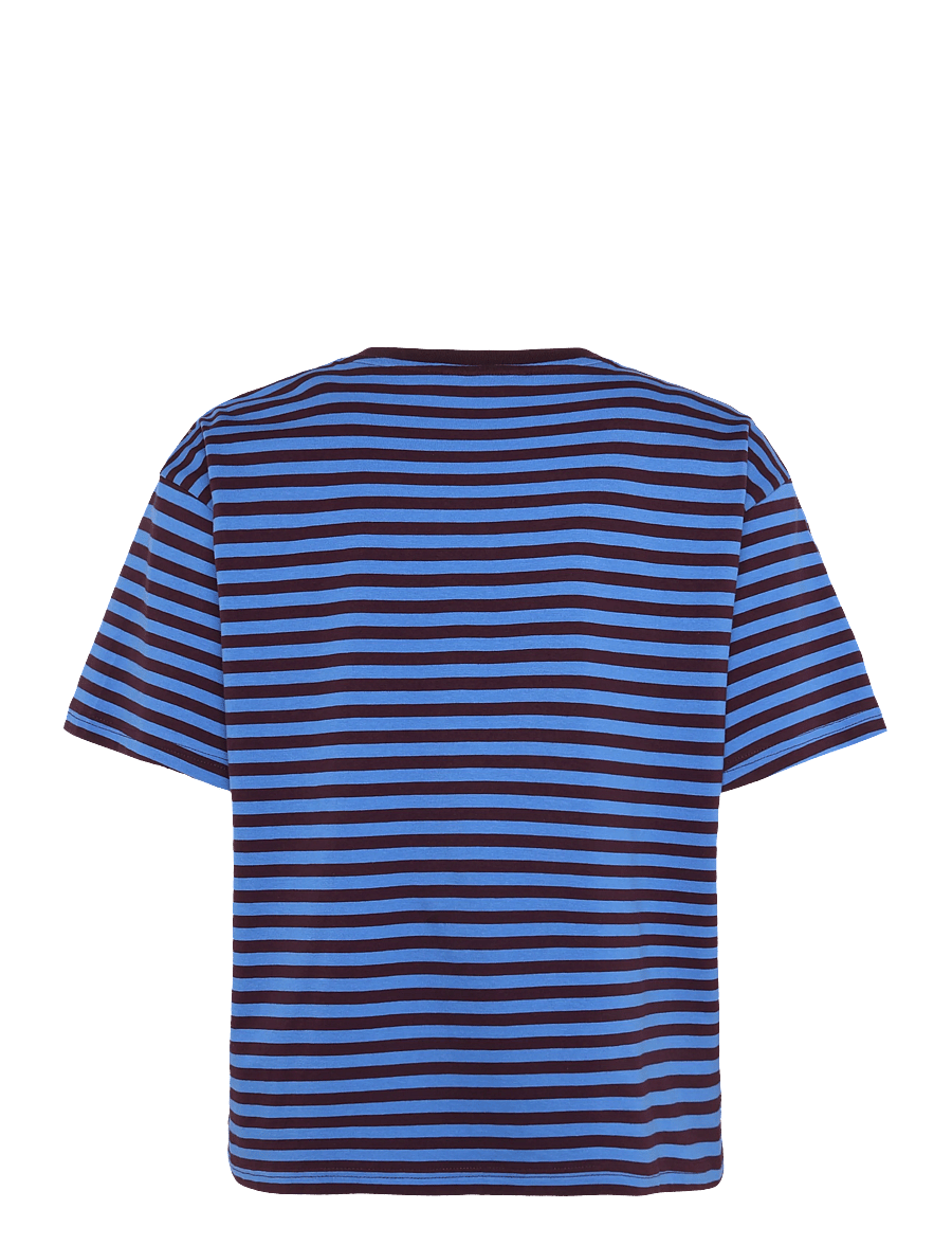 Monki - Boxy Cotton T-shirt - t-shirts - blue medium - 1