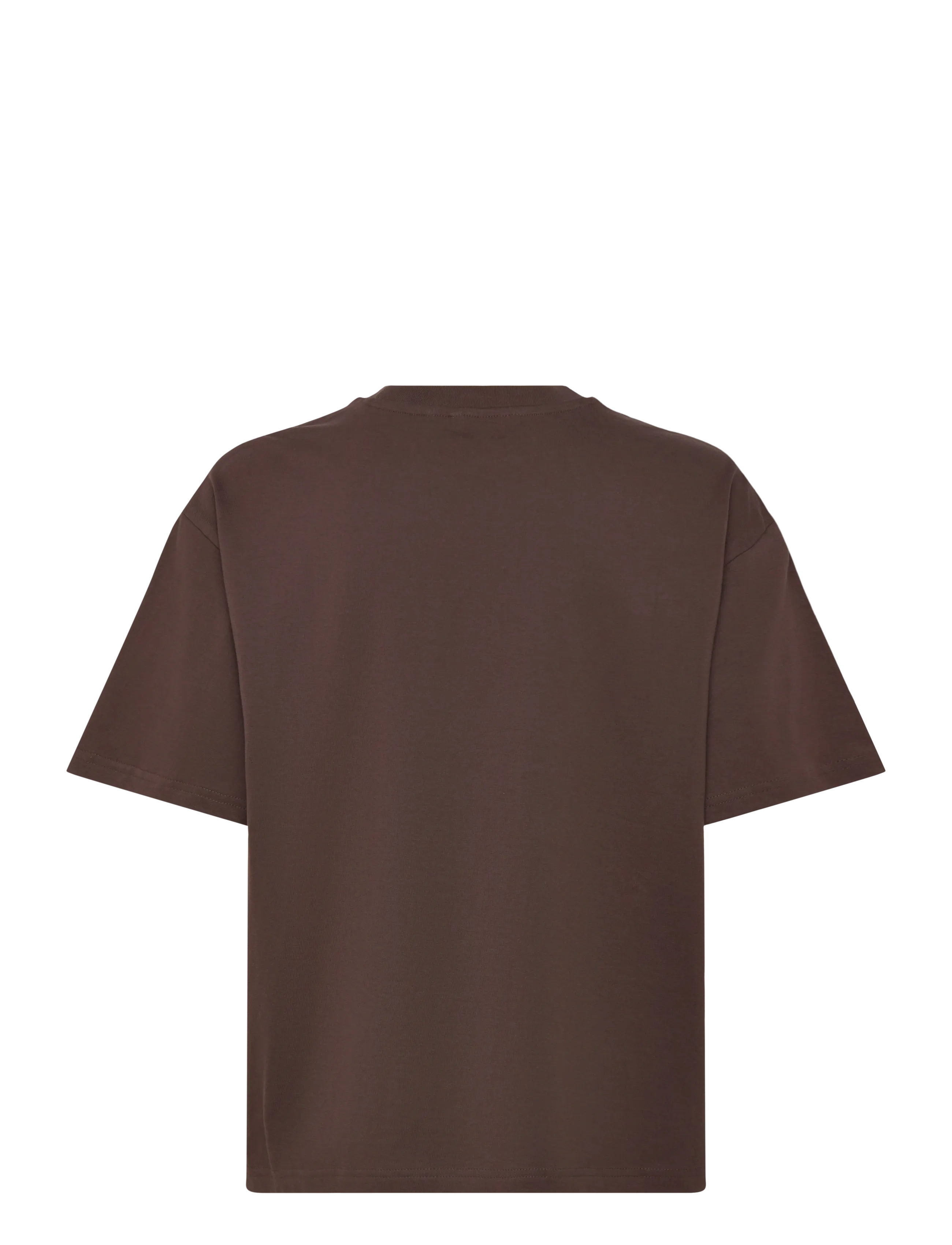 Monki - Boxy Cotton T-shirt - t-shirts - brown dark - 1