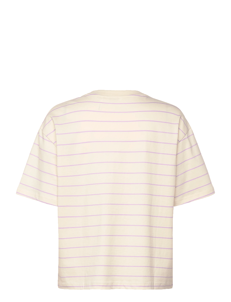 Monki - Boxy Cotton T-shirt - t-shirts - lilac purple light - 1