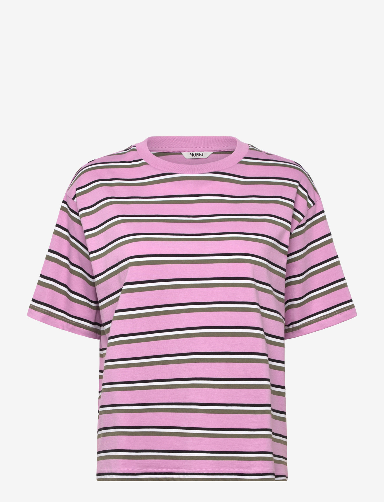 Monki - Boxy Cotton T-shirt - t-shirts - pink medium - 0