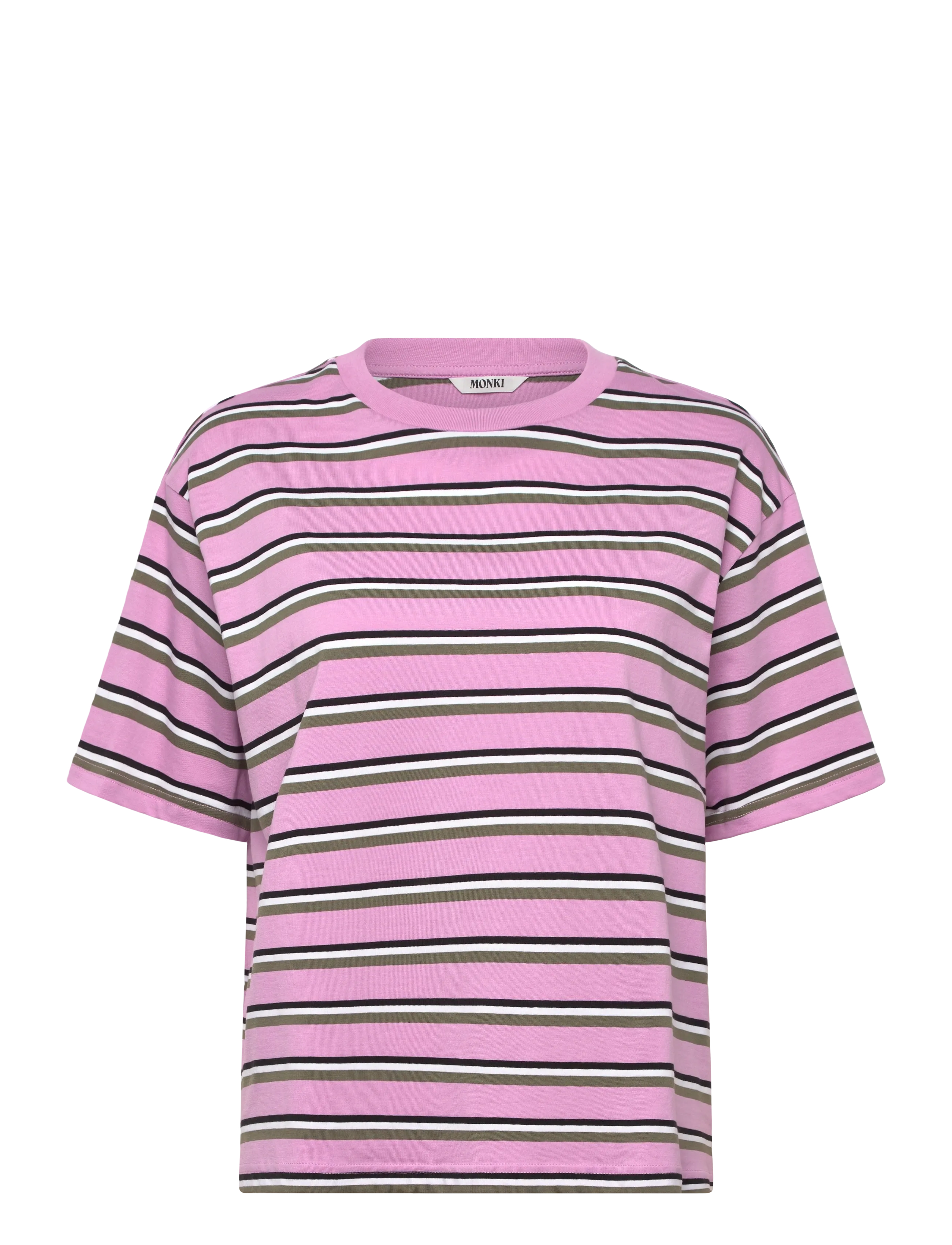 Monki Boxy Cotton T-shirt - Monki - PINK MEDIUM / pink/rose