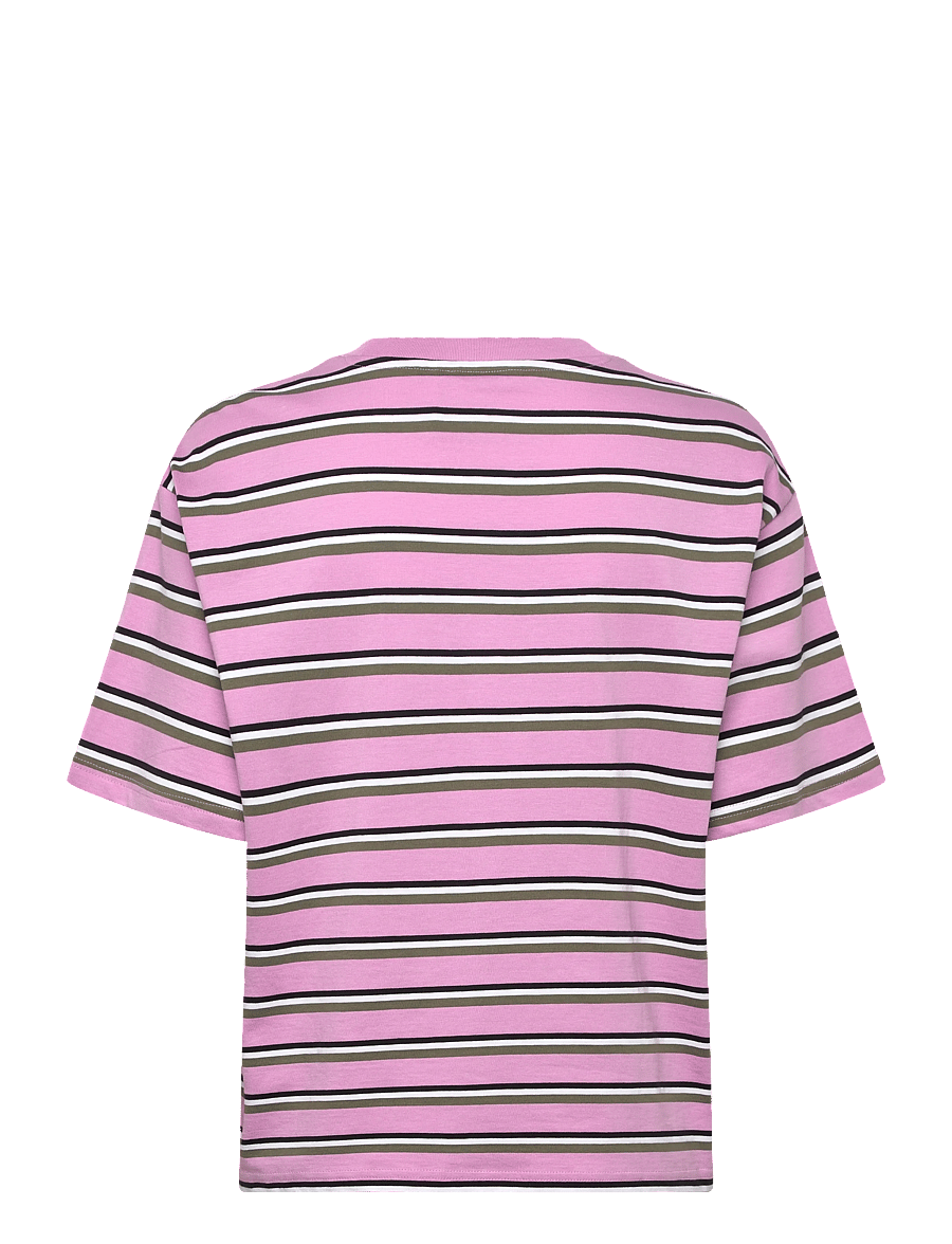 Monki - Boxy Cotton T-shirt - t-shirts - pink medium - 1