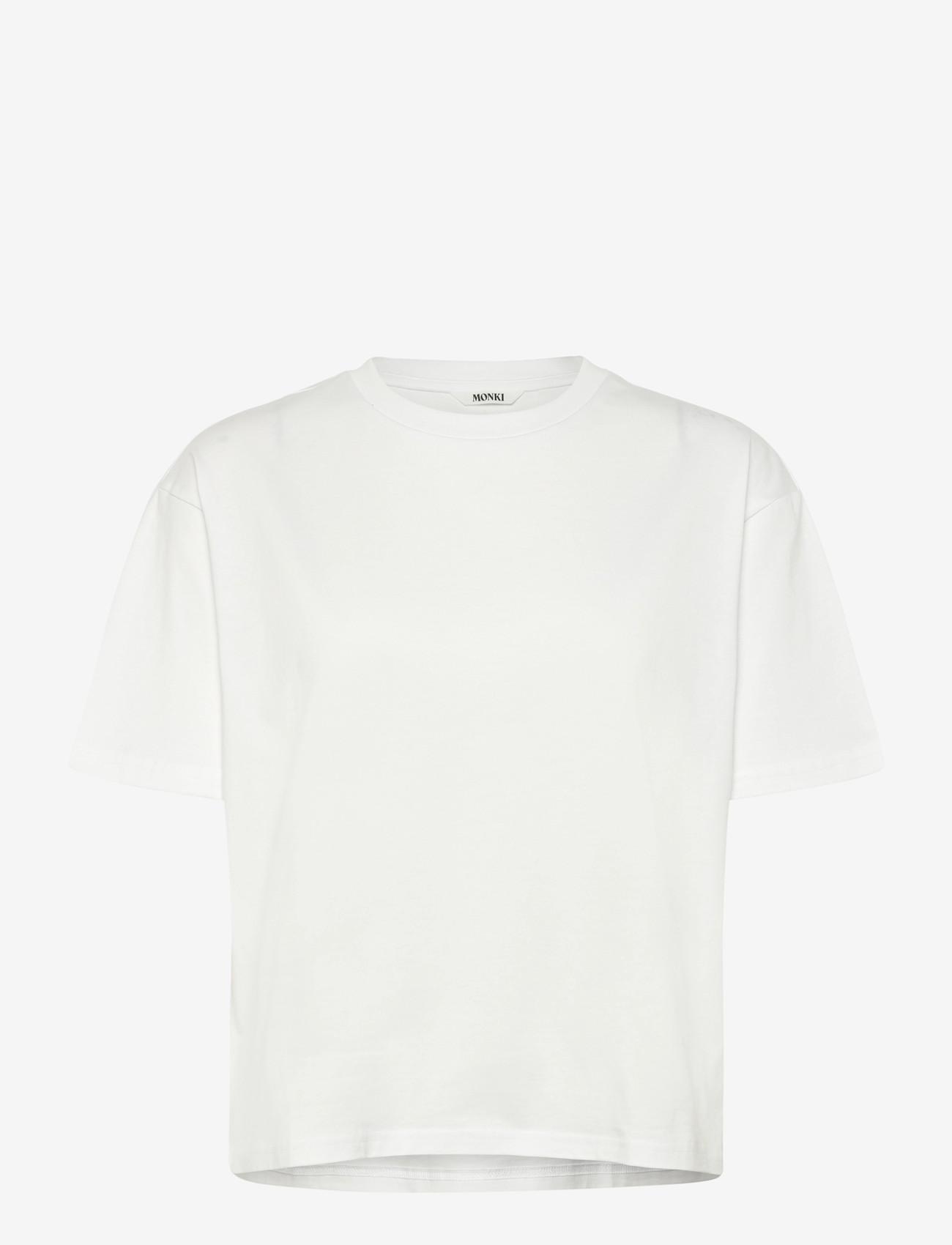 Monki - Boxy Cotton T-shirt - t-shirts - white light - 0