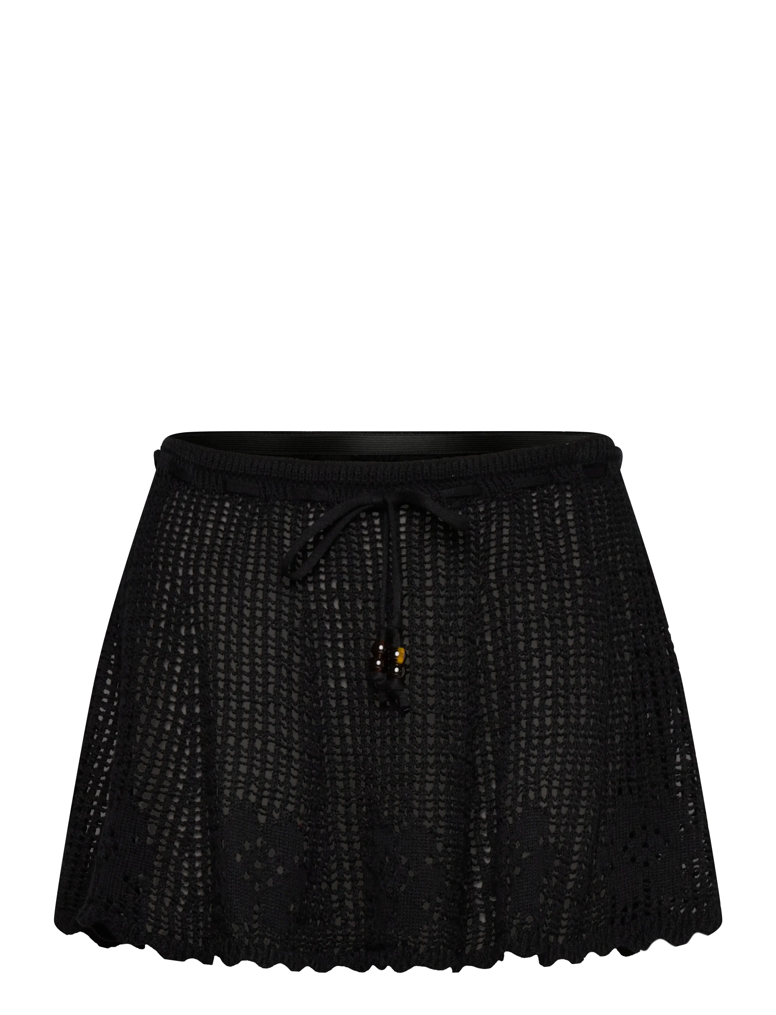 Monki Mini Knitted Skirt, Kvinder, Mini Strikket Nederdel, Sort, Str: XS
