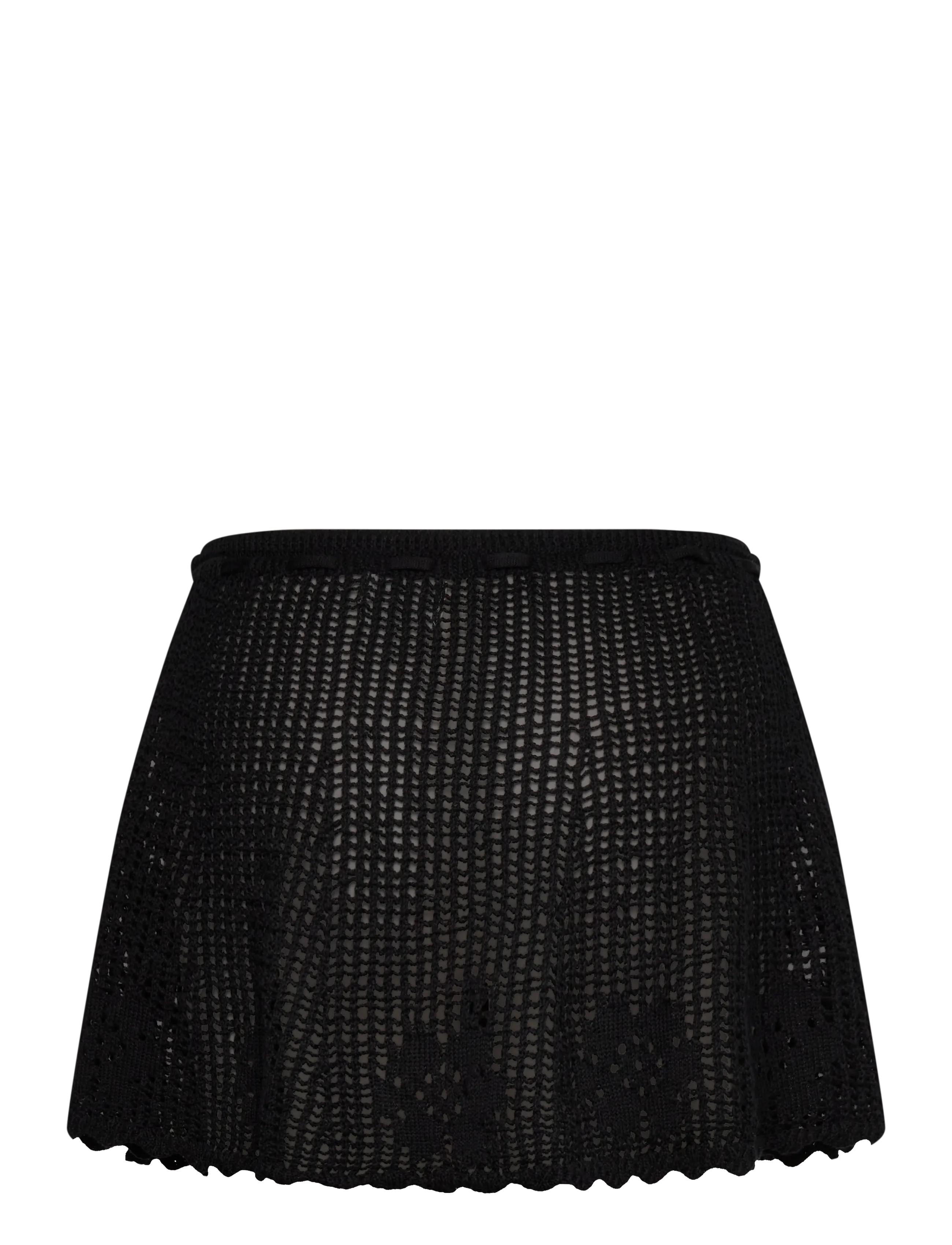 Monki - Mini knitted skirt - stickade kjolar - black dark - 1