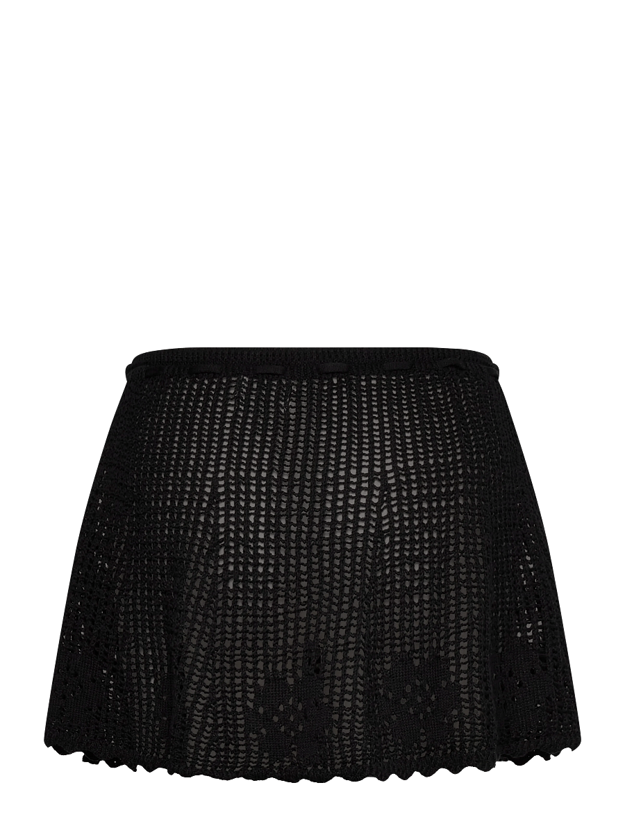 Monki - Mini knitted skirt - knitted skirts - black dark - 1