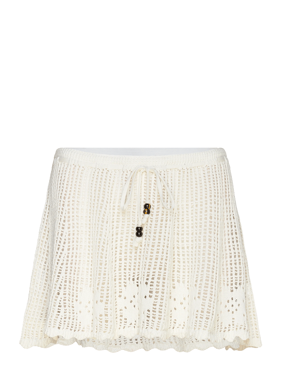 Monki - Mini knitted skirt - kootud seelikud - white dusty light - 0