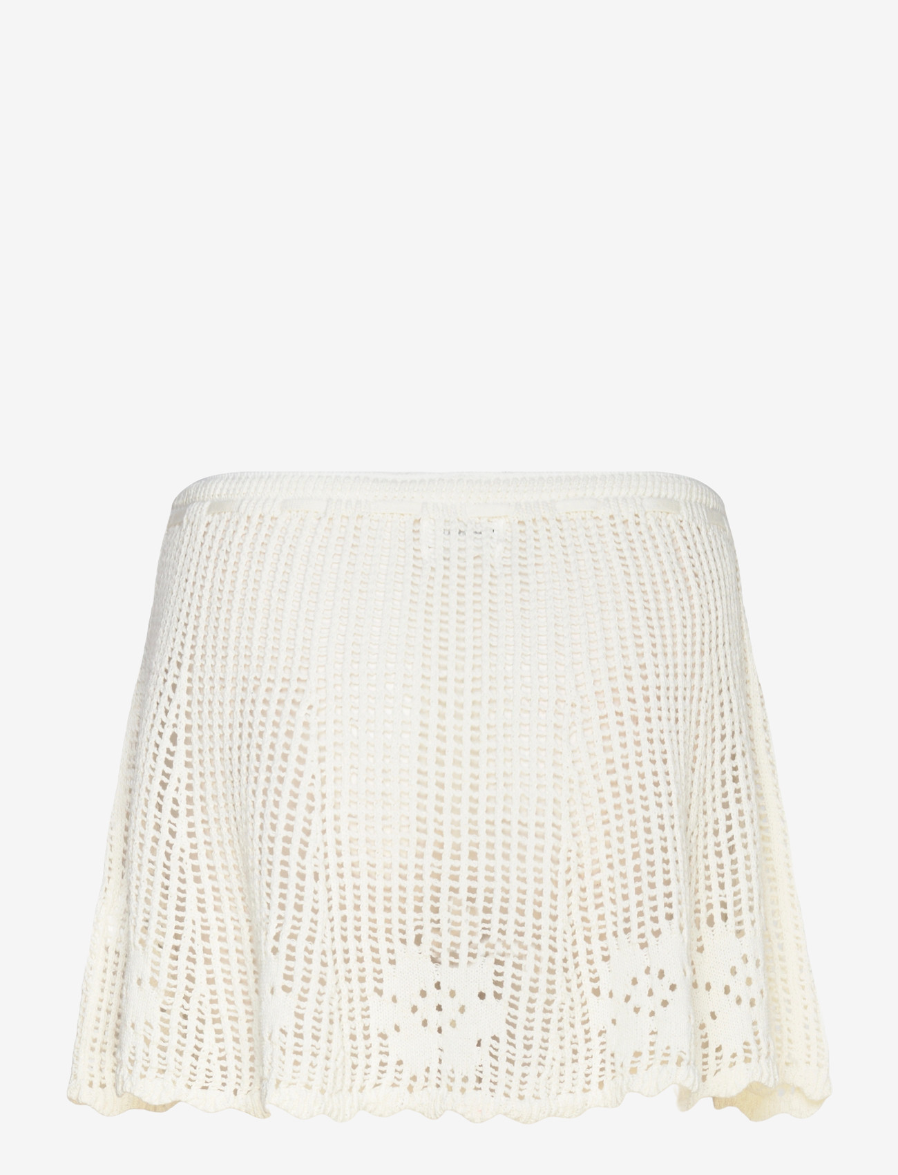 Monki - Mini knitted skirt - stickade kjolar - white dusty light - 1