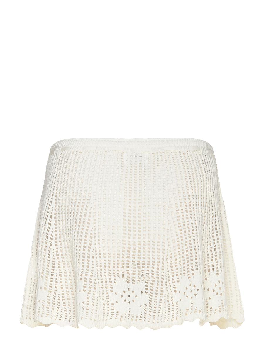 Monki - Mini knitted skirt - kootud seelikud - white dusty light - 1